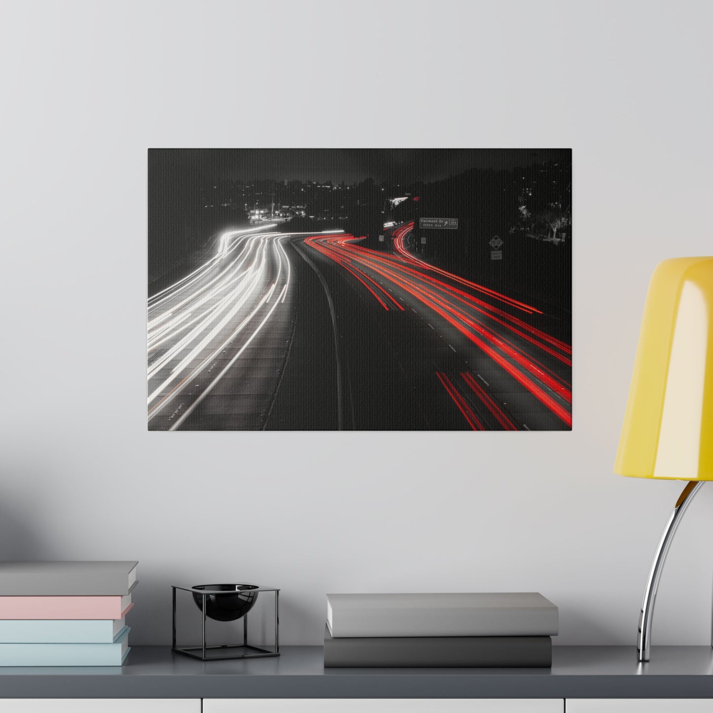 Freeway Light Streaks - Canvas