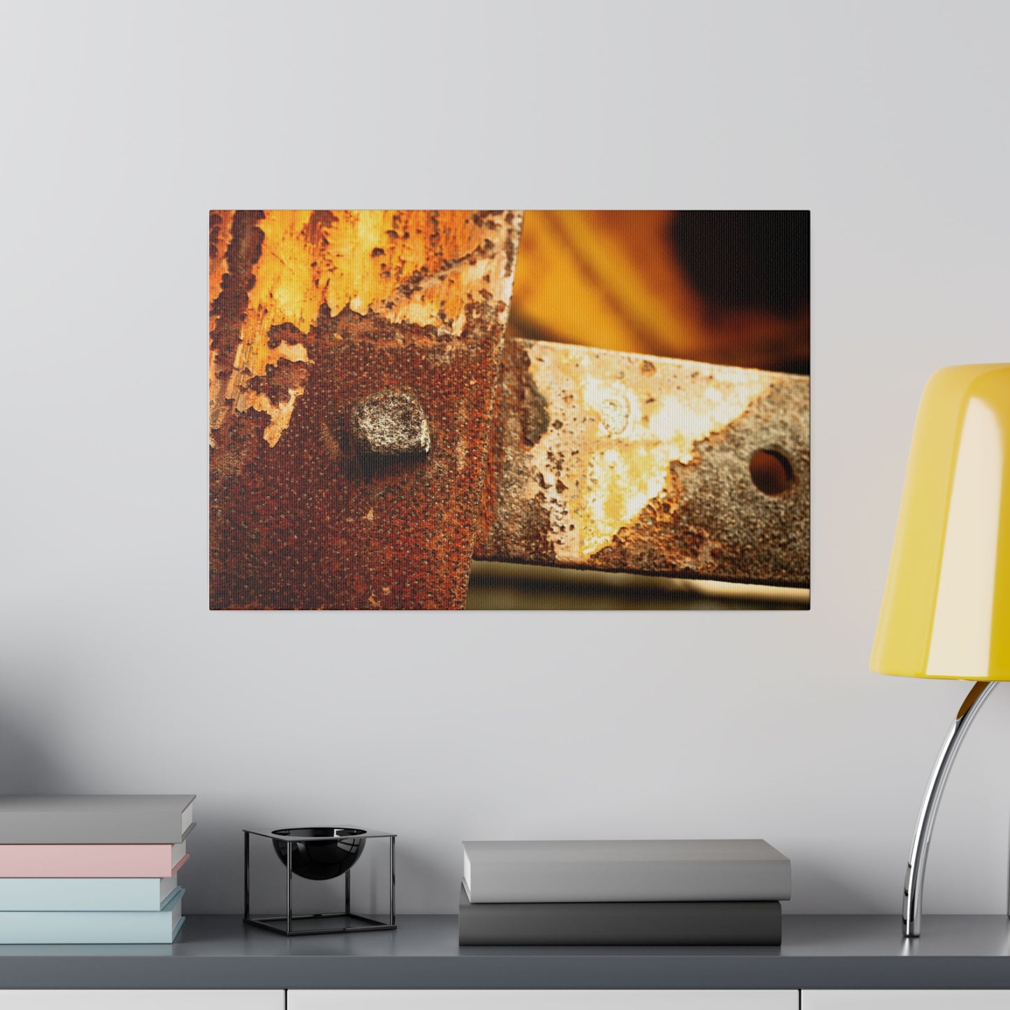 Desolation in Detail – Rust and Metal Macro Canvas Print