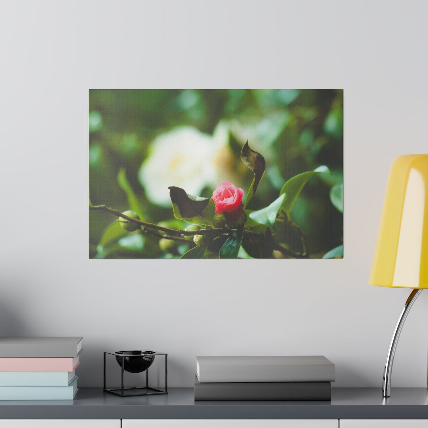 A Pink Rose in Bloom - Canvas