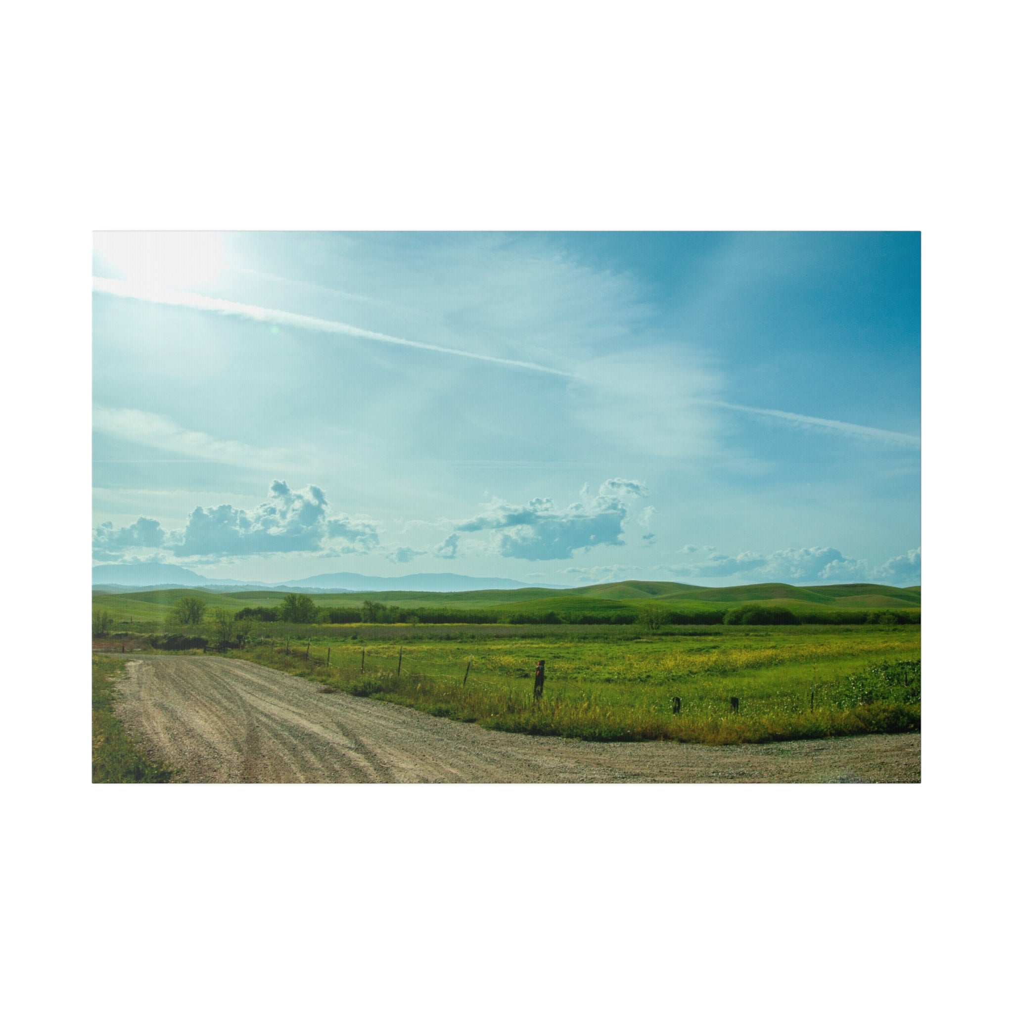 Dirt Road Horizon Landscape Canvas | Black Hat Photography