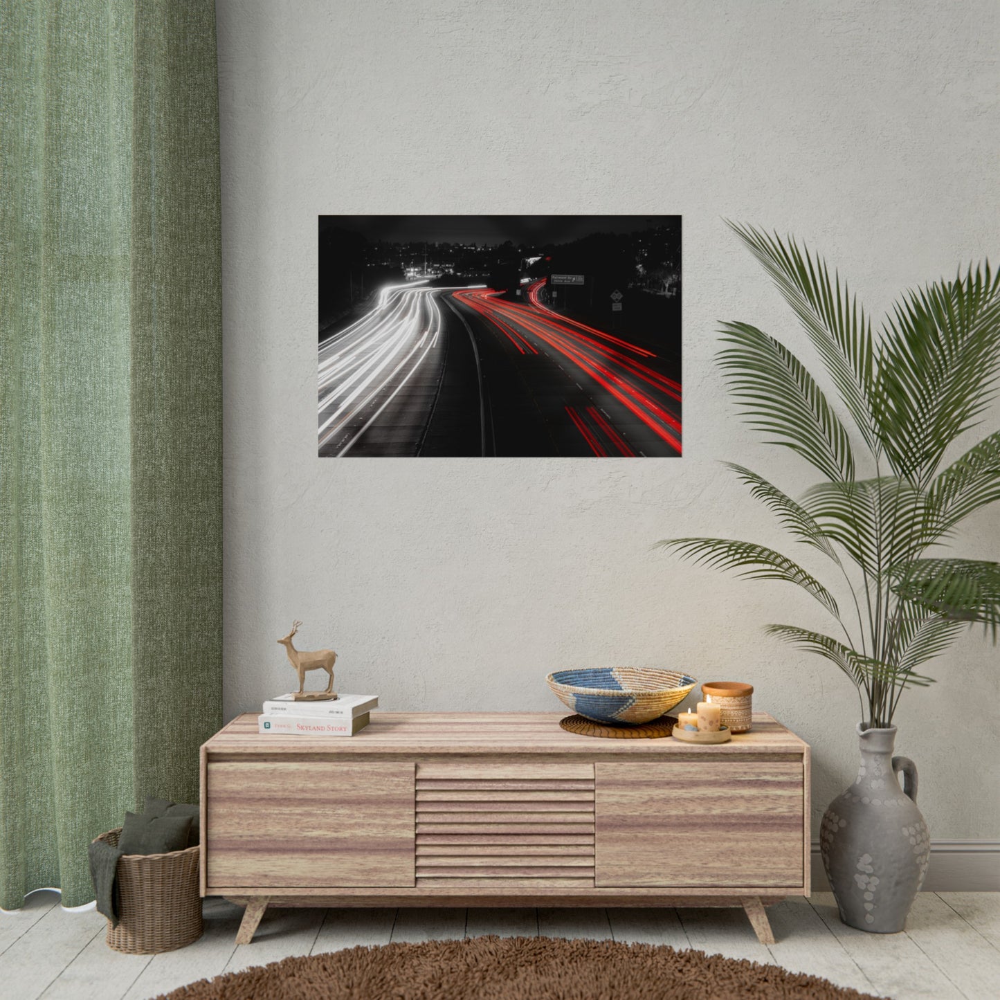 Freeway Light Streaks - Poster