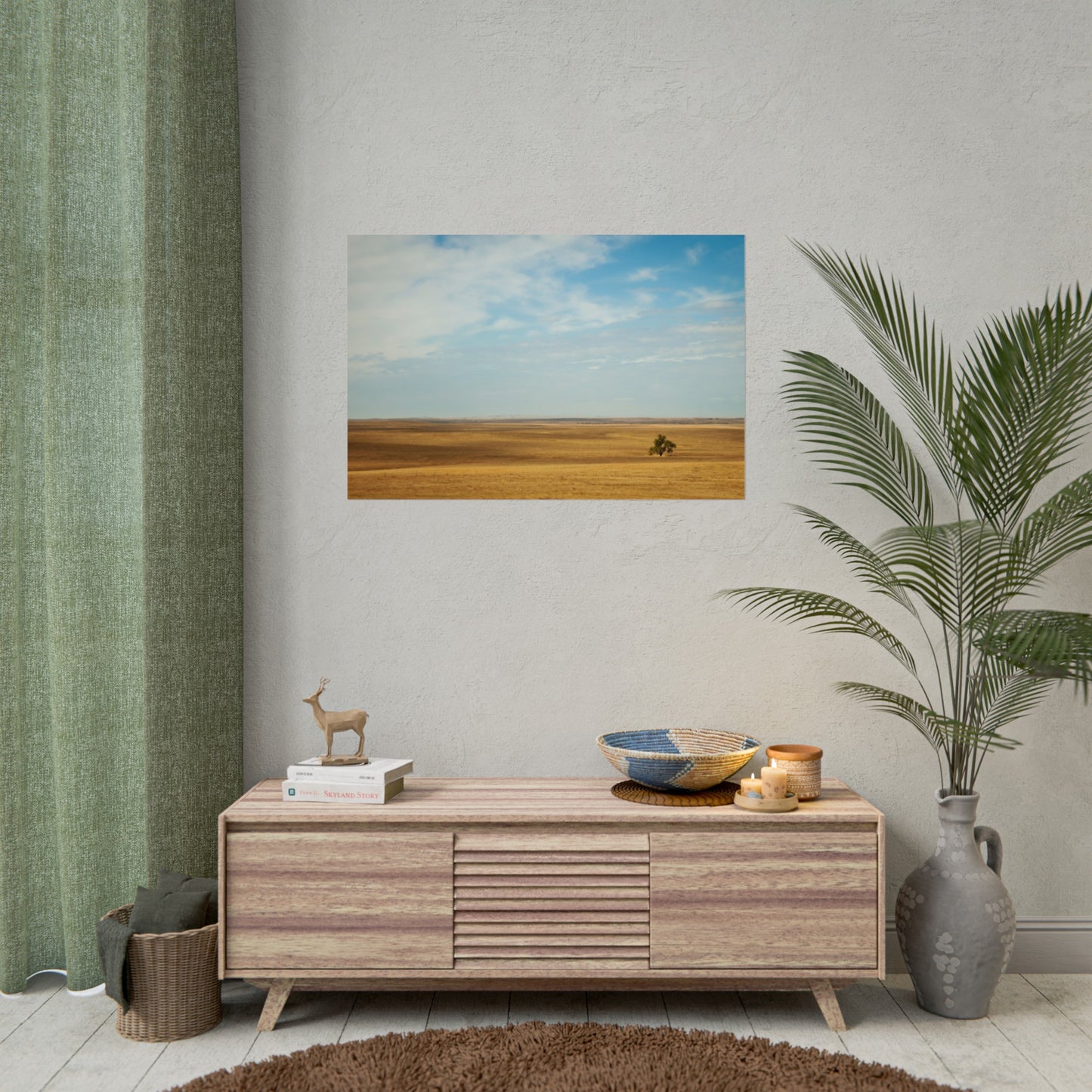 Lonely Tree in the Plains - Poster