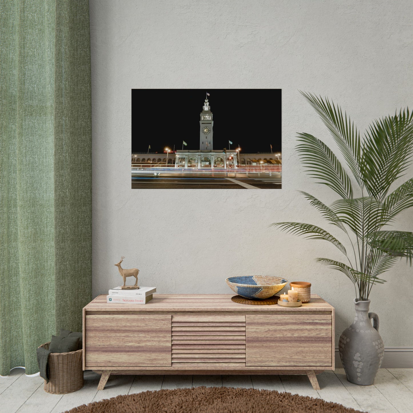 Ferry Building After Dark - Poster