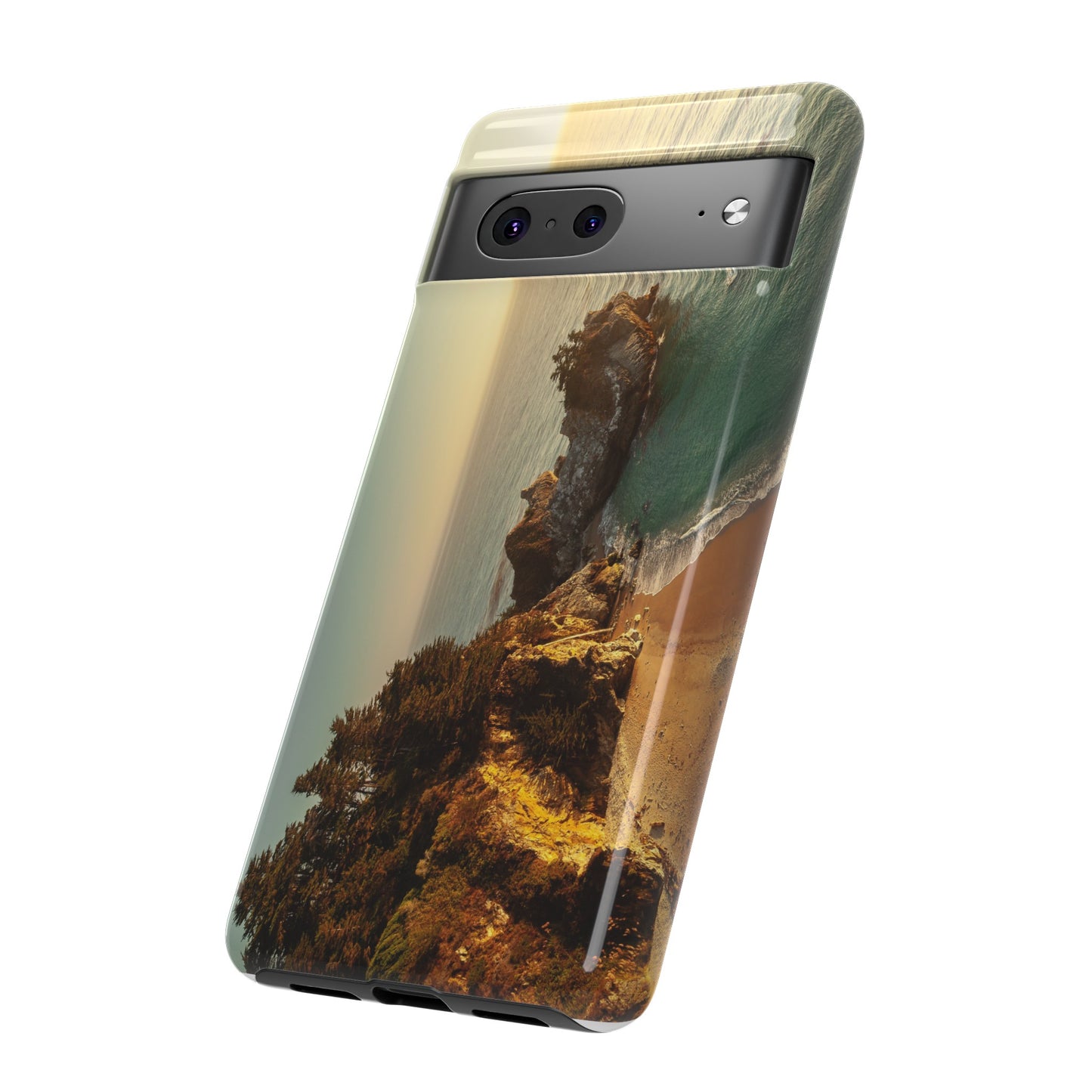 Golden Embrace: McWay Cove at Sunset - Phone Case