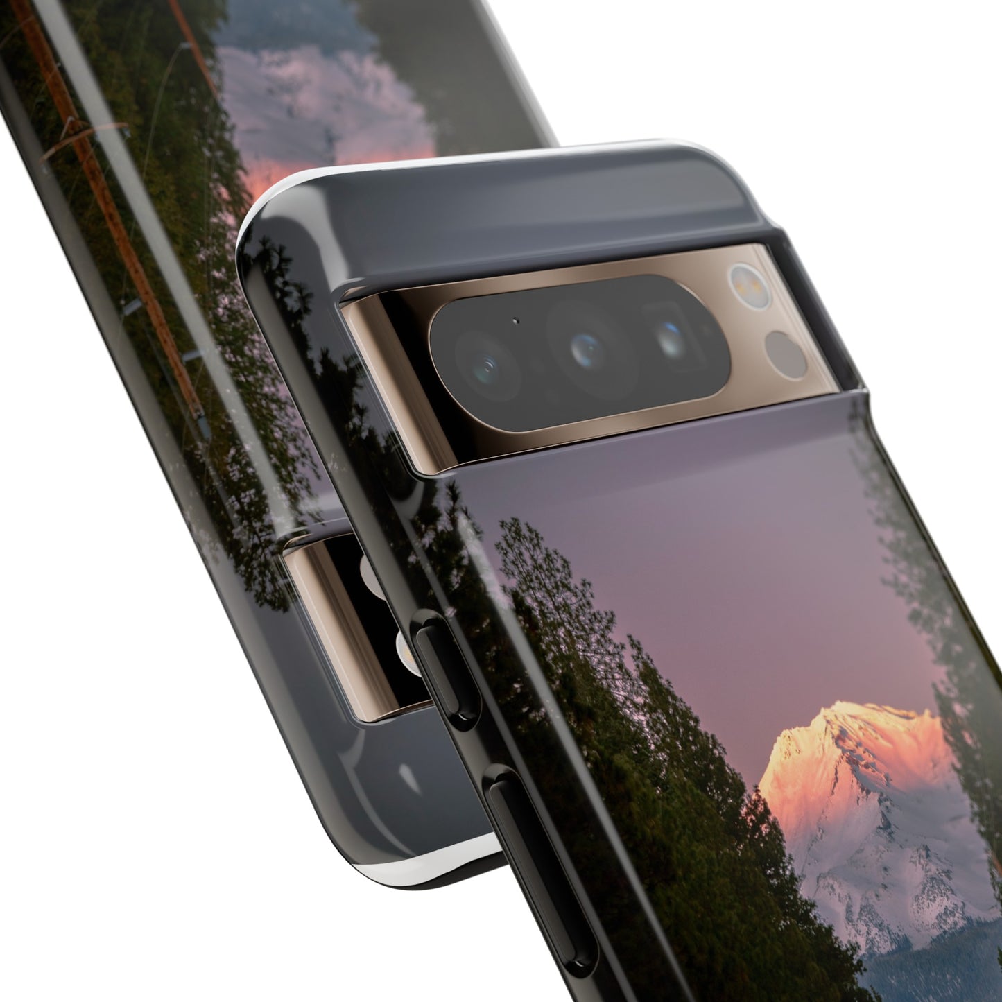 Setting Sun Over Mt. Shasta - Phone Case