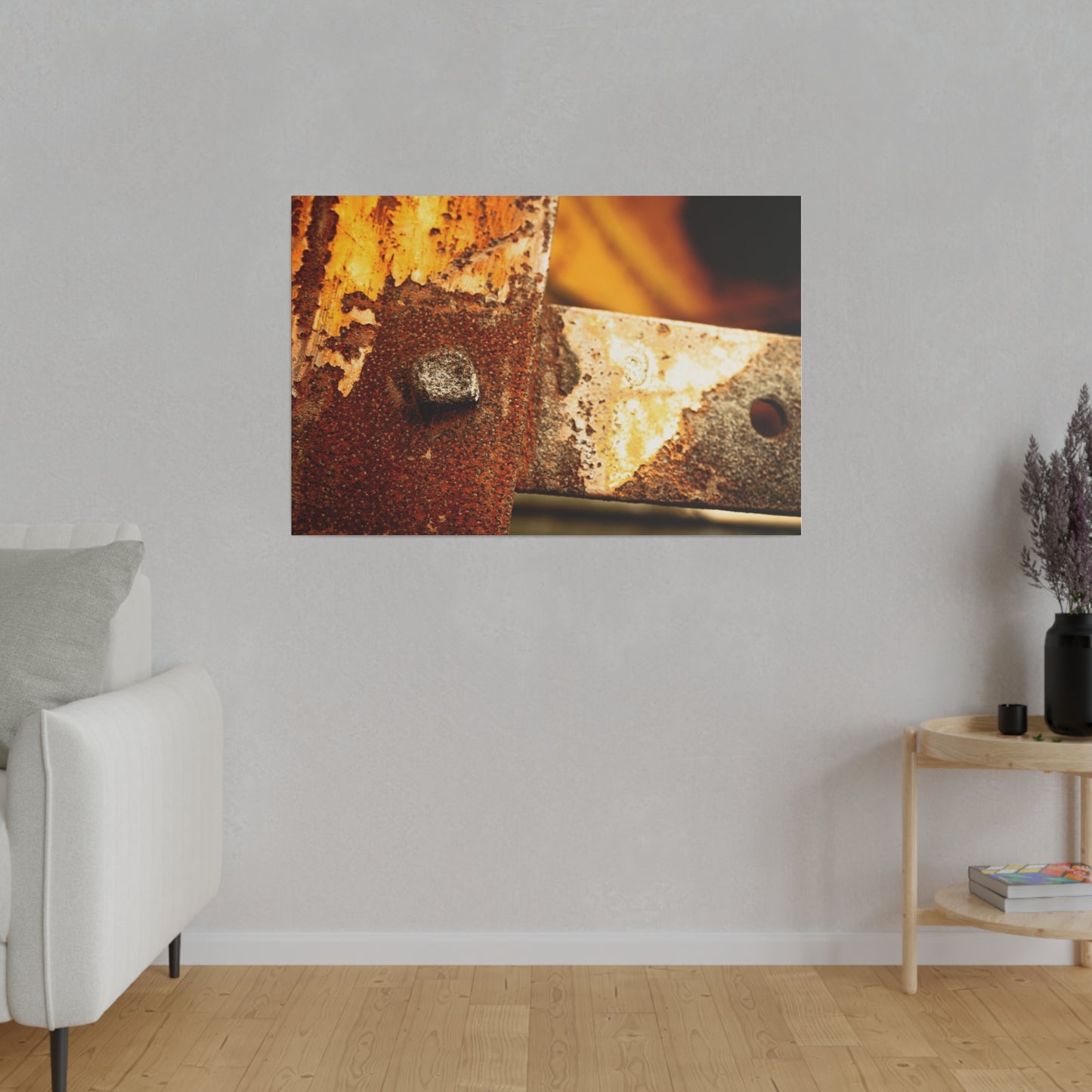 Desolation in Detail – Rust and Metal Macro Canvas Print