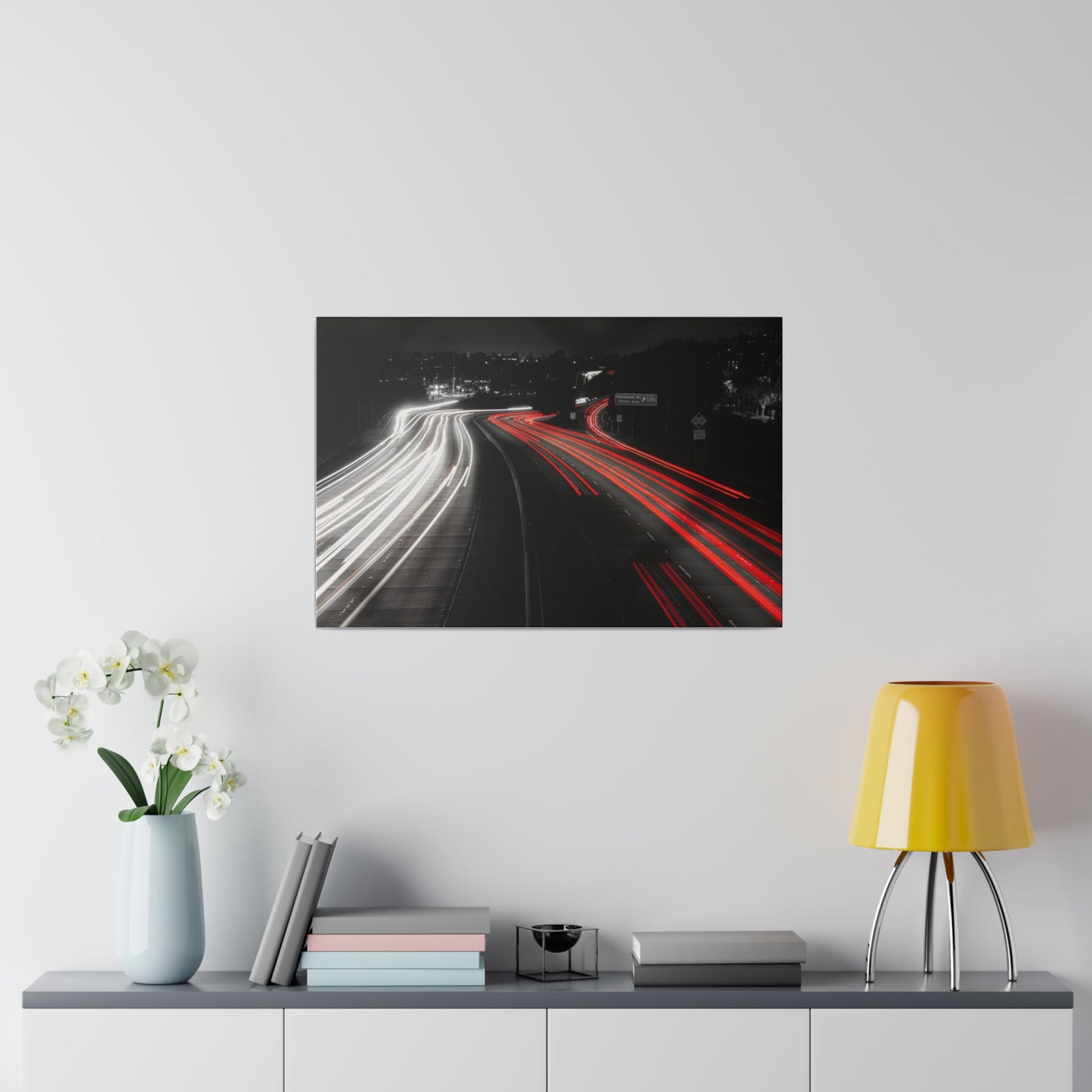 Freeway Light Streaks - Canvas