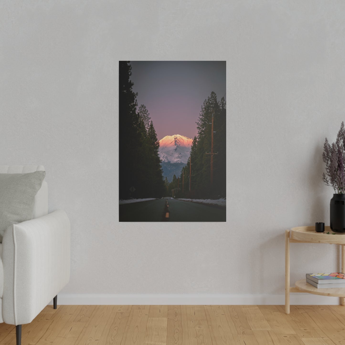 Setting Sun Over Mt. Shasta - Canvas