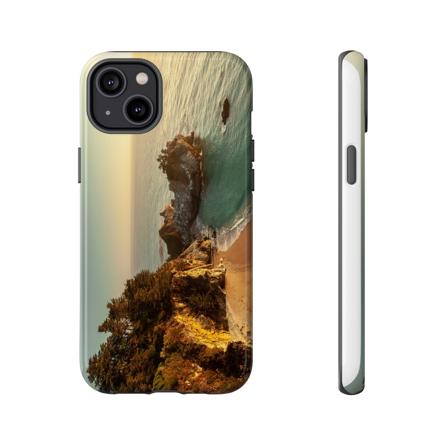 Golden Embrace: McWay Cove at Sunset - Phone Case