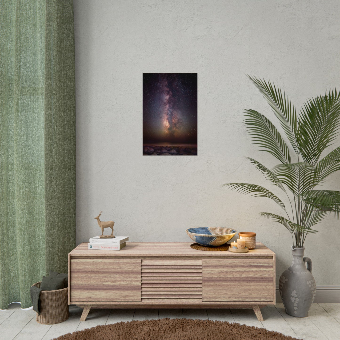 Milky Way Over Bowling Ball Beach - Poster