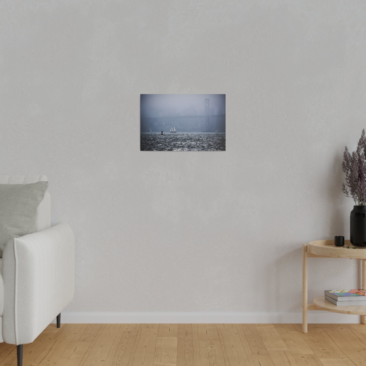 Bay Crossing: A Solitary Silhouette - Canvas