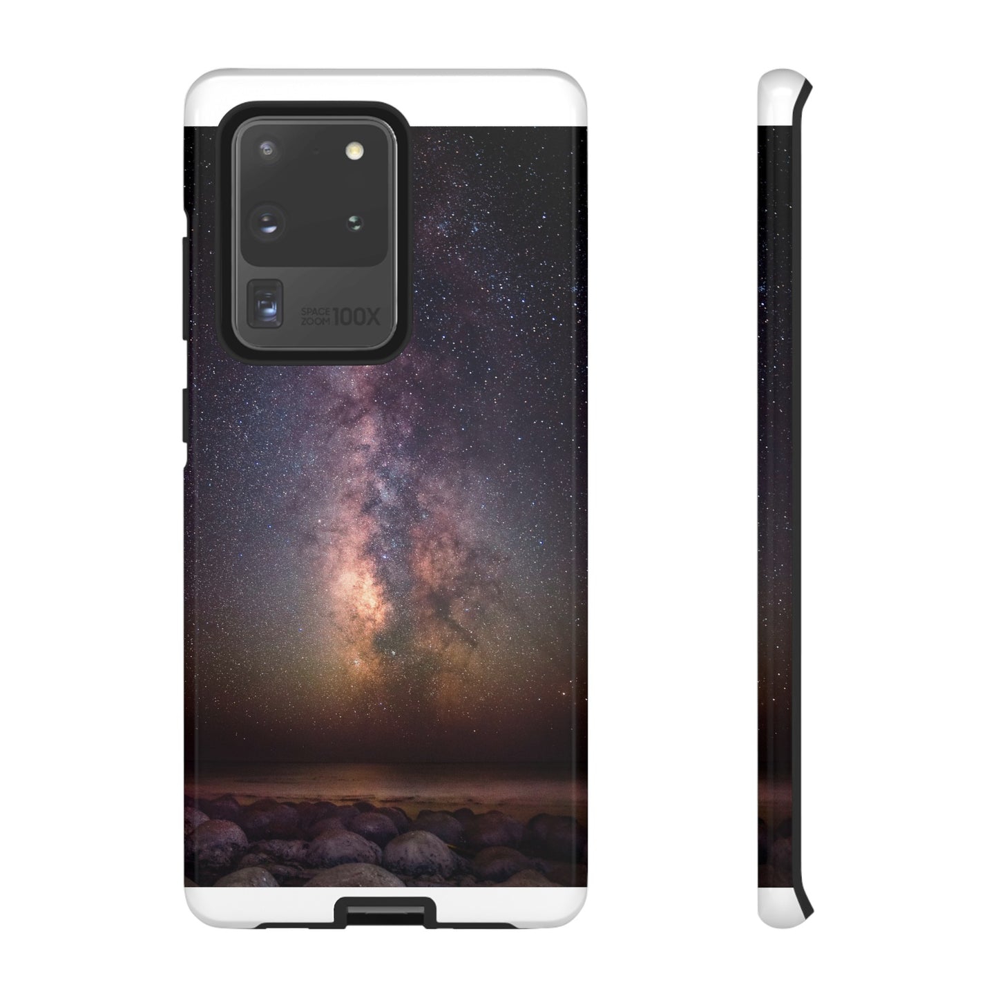 Milky Way Over Bowling Ball Beach - Phone Case