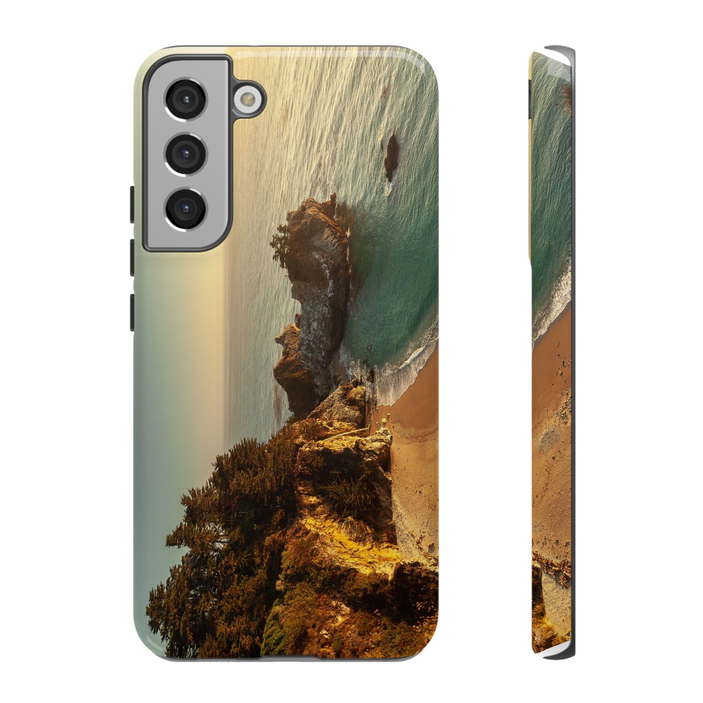 Golden Embrace: McWay Cove at Sunset - Phone Case