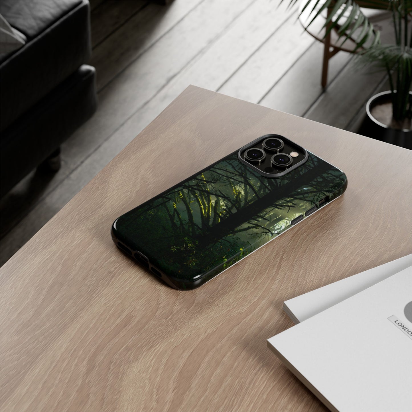 Forest Tapestry of Light and Shadow - Phone Case