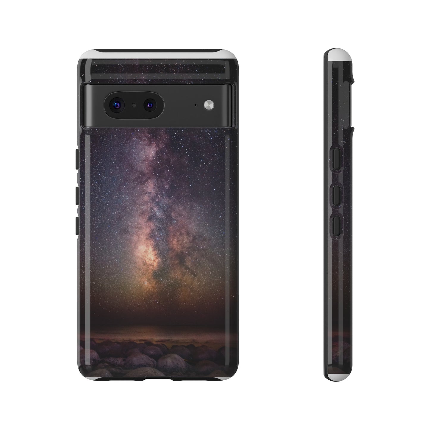 Milky Way Over Bowling Ball Beach - Phone Case