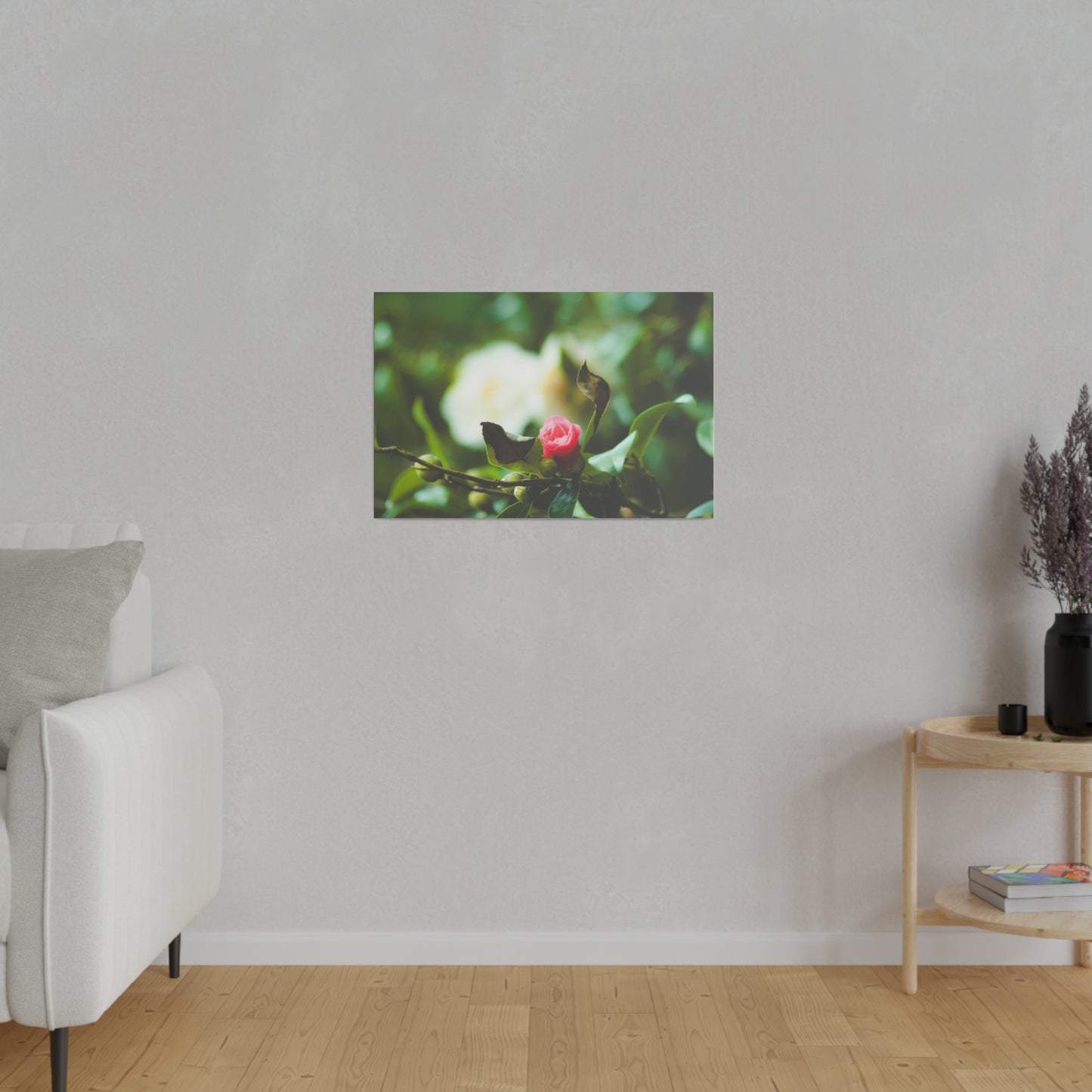 A Pink Rose in Bloom - Canvas