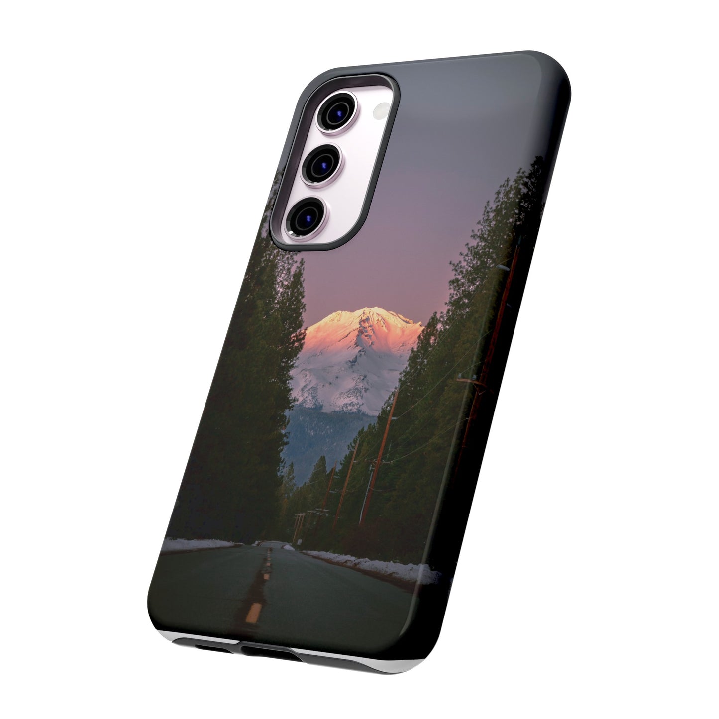 Setting Sun Over Mt. Shasta - Phone Case