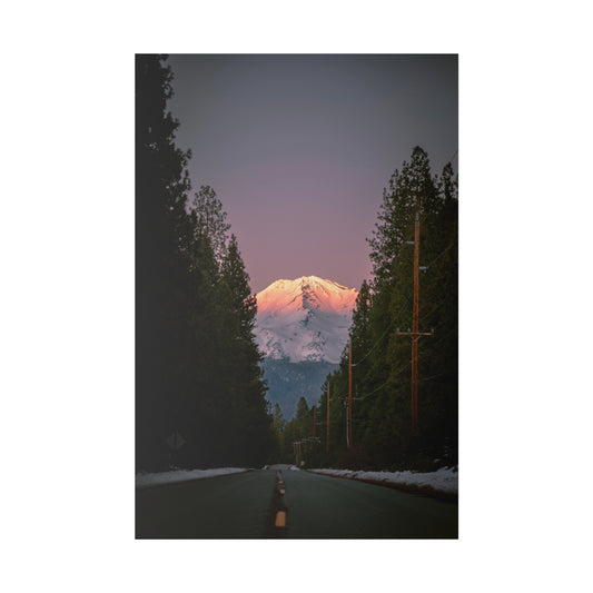 Setting Sun Over Mt. Shasta - Canvas