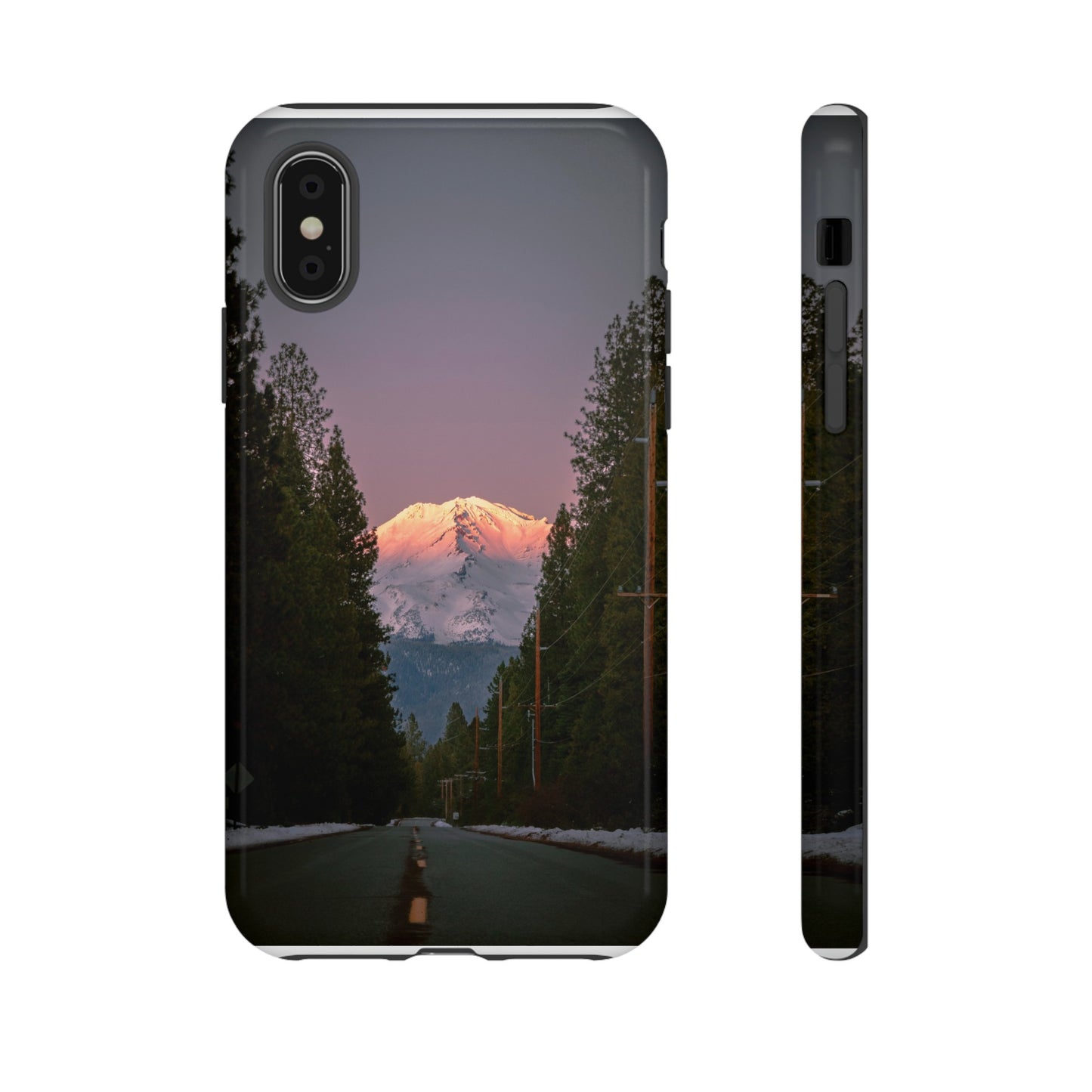 Setting Sun Over Mt. Shasta - Phone Case