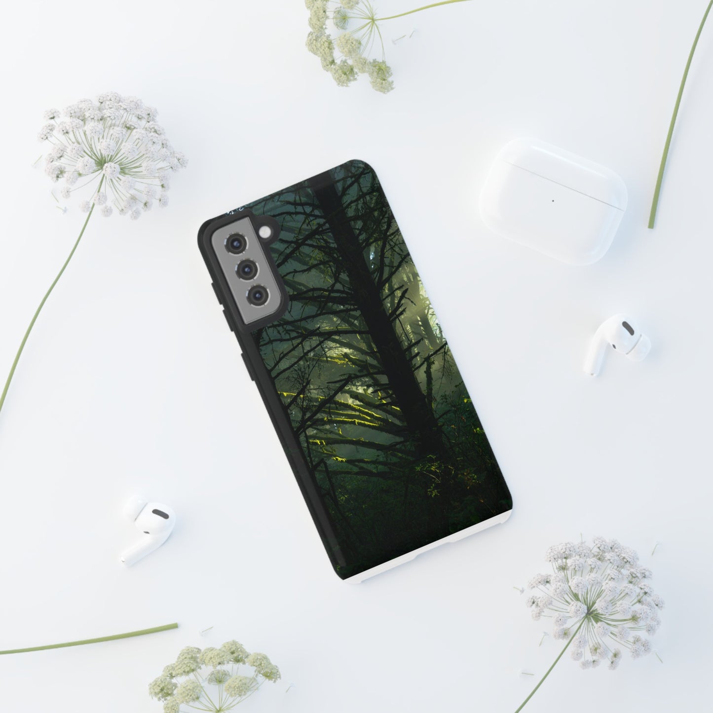 Forest Tapestry of Light and Shadow - Phone Case