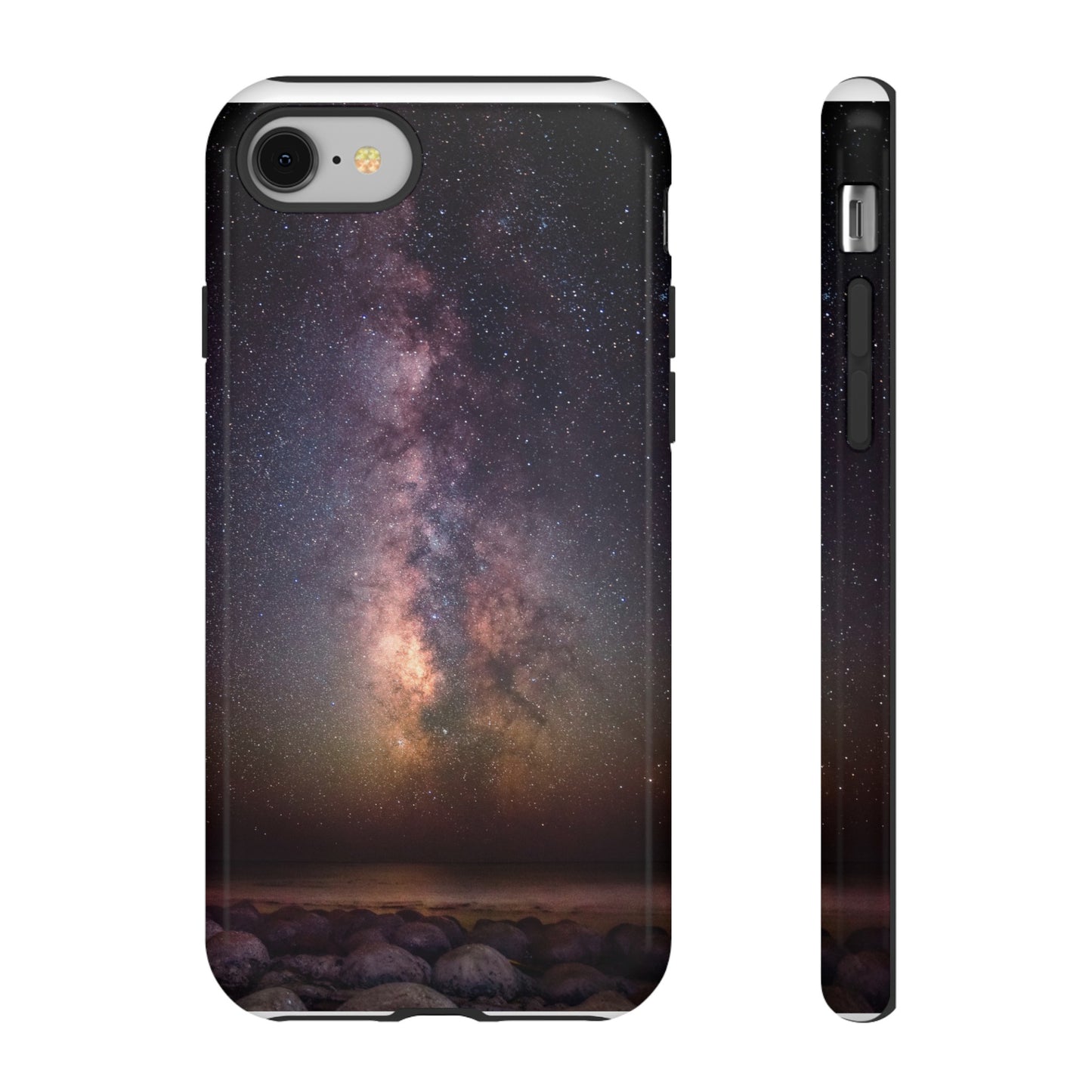 Milky Way Over Bowling Ball Beach - Phone Case