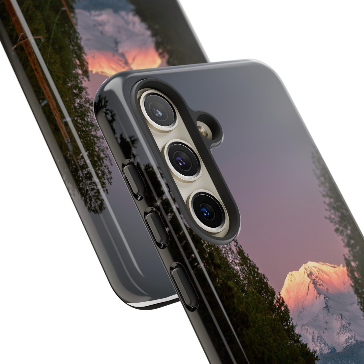 Setting Sun Over Mt. Shasta - Phone Case