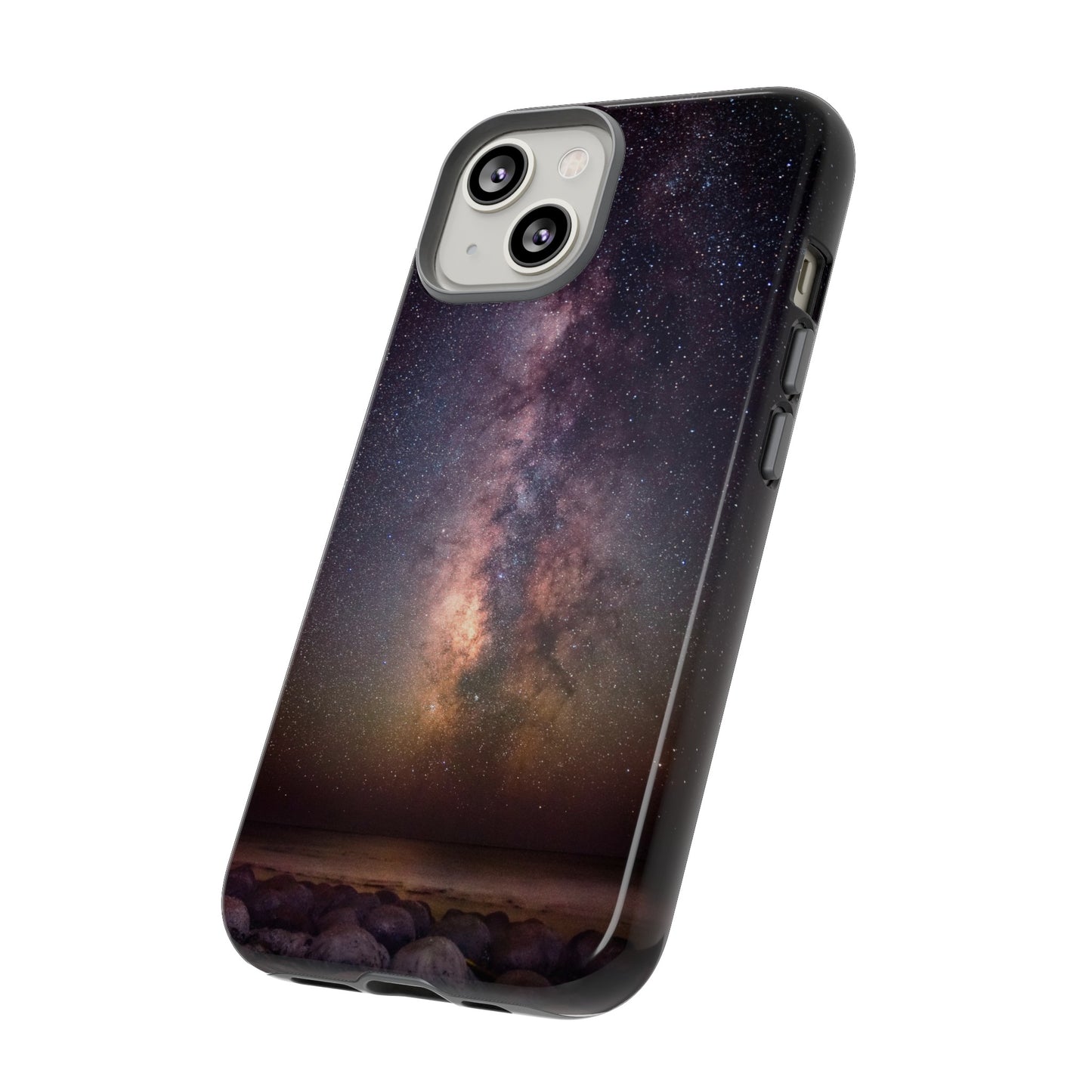 Milky Way Over Bowling Ball Beach - Phone Case