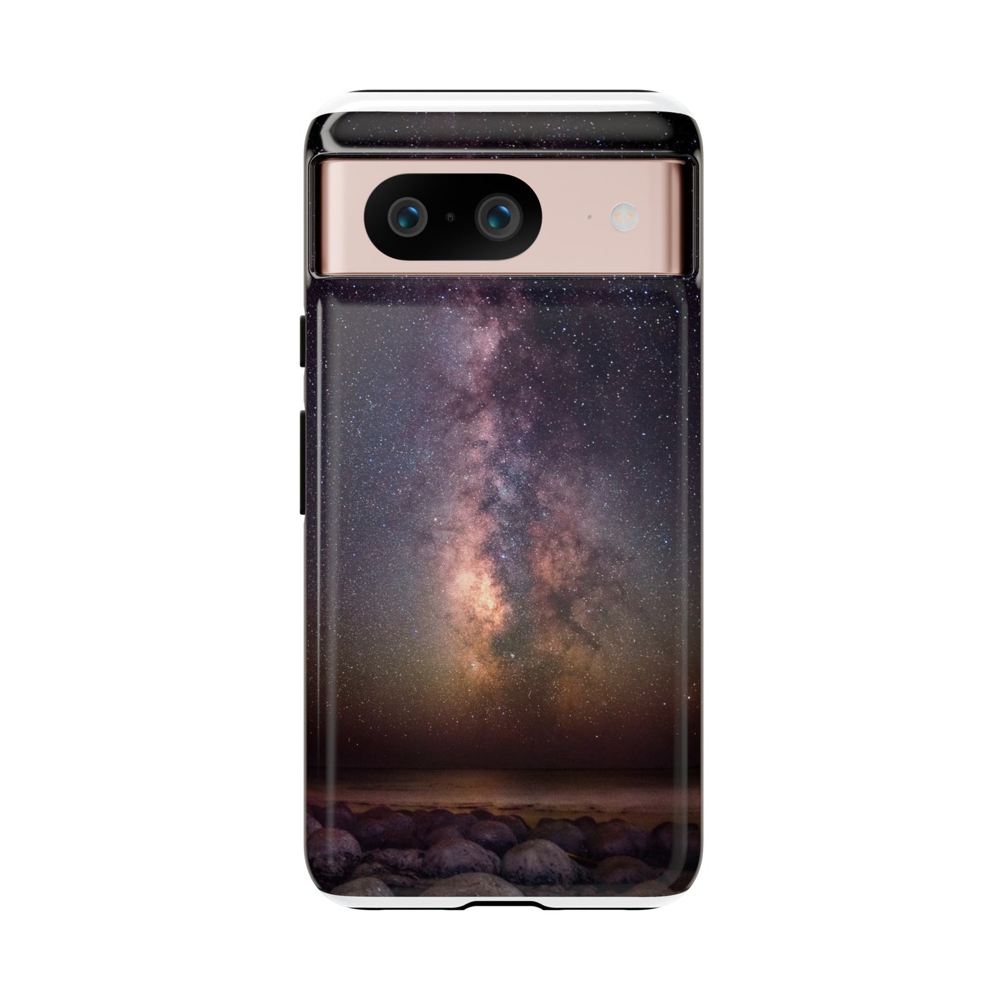 Milky Way Over Bowling Ball Beach - Phone Case