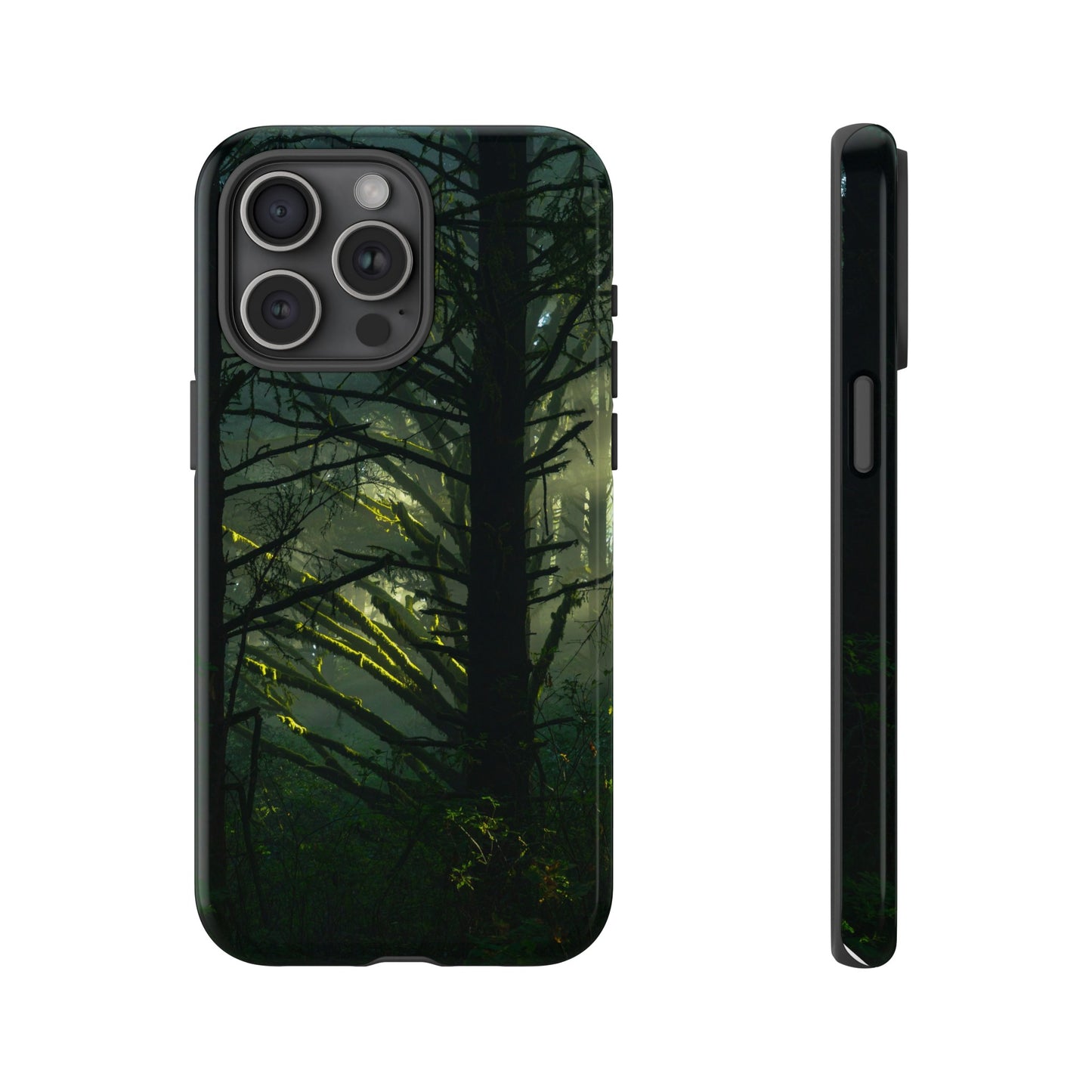 Forest Tapestry of Light and Shadow - Phone Case