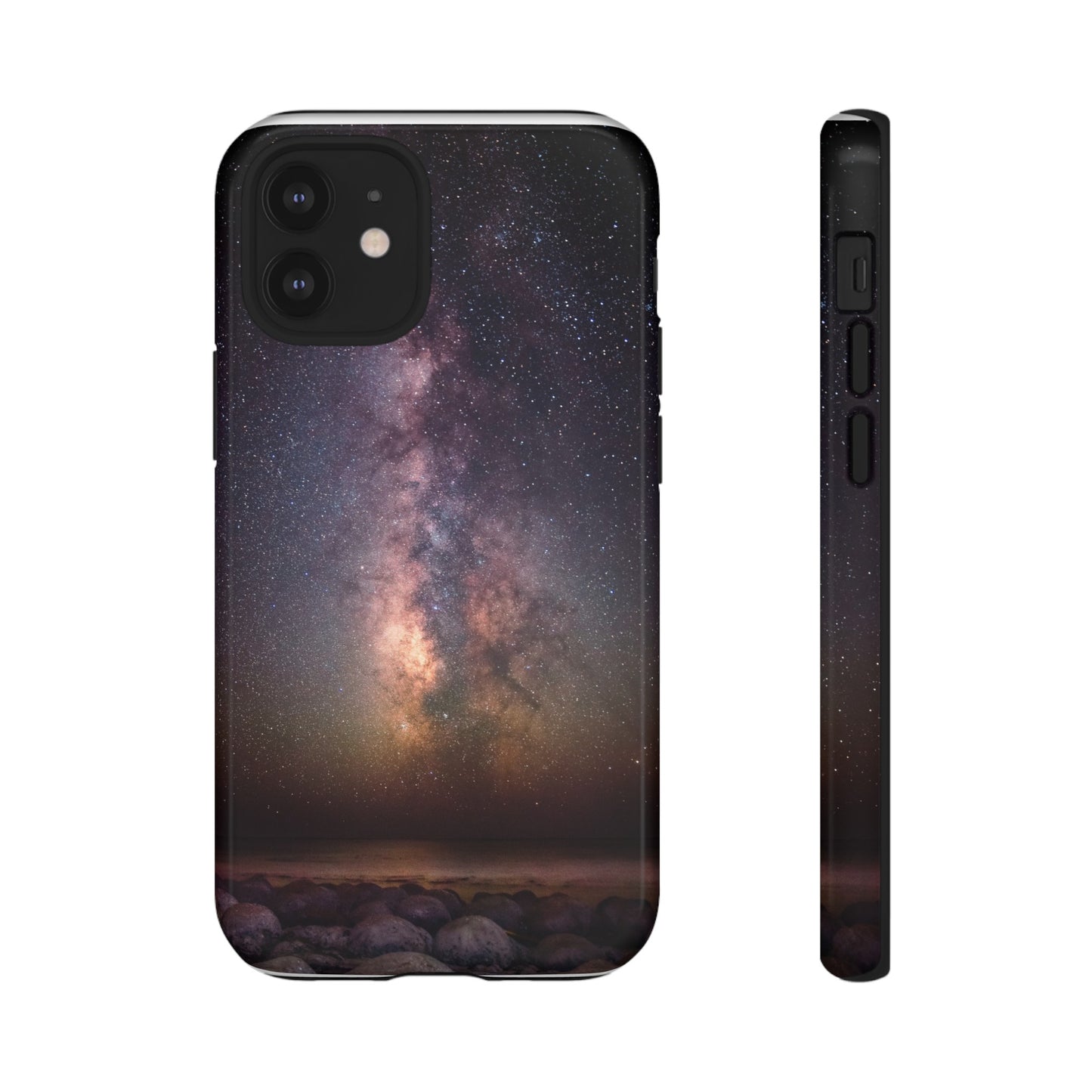 Milky Way Over Bowling Ball Beach - Phone Case