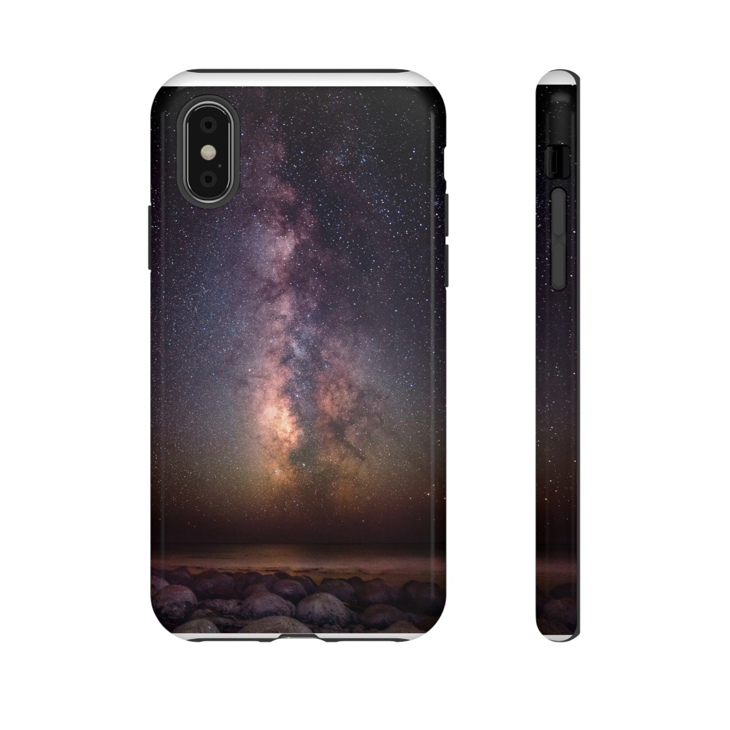 Milky Way Over Bowling Ball Beach - Phone Case