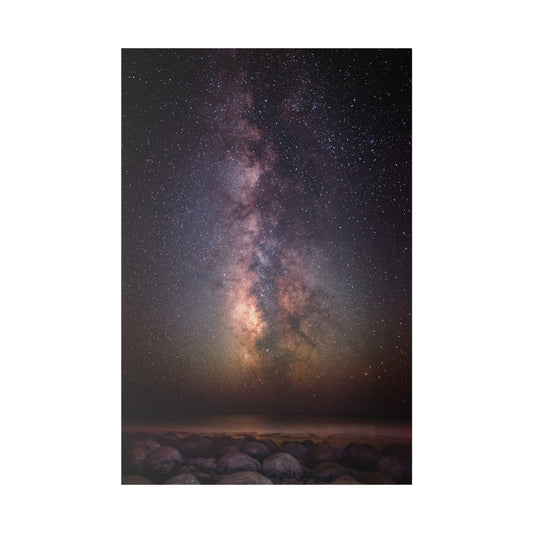 Milky Way Over Bowling Ball Beach - Canvas