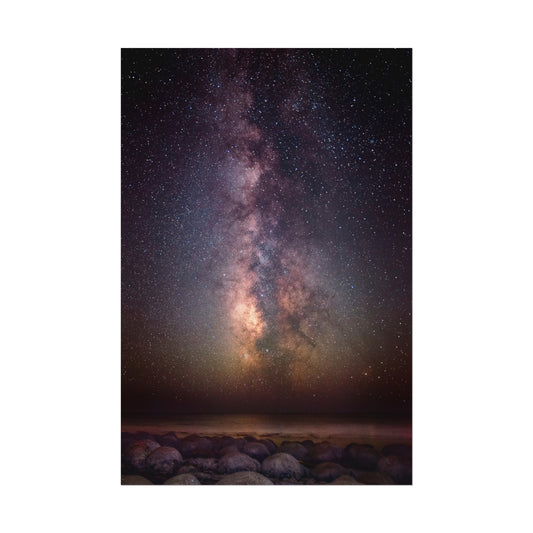 Milky Way Over Bowling Ball Beach - Poster