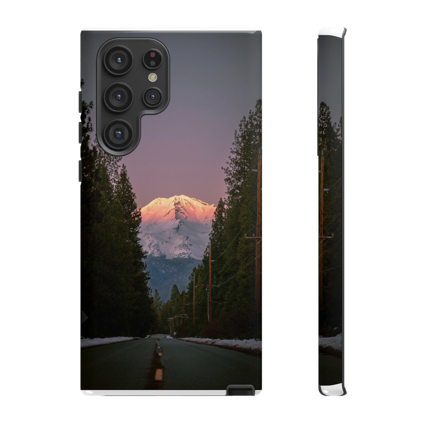 Setting Sun Over Mt. Shasta - Phone Case