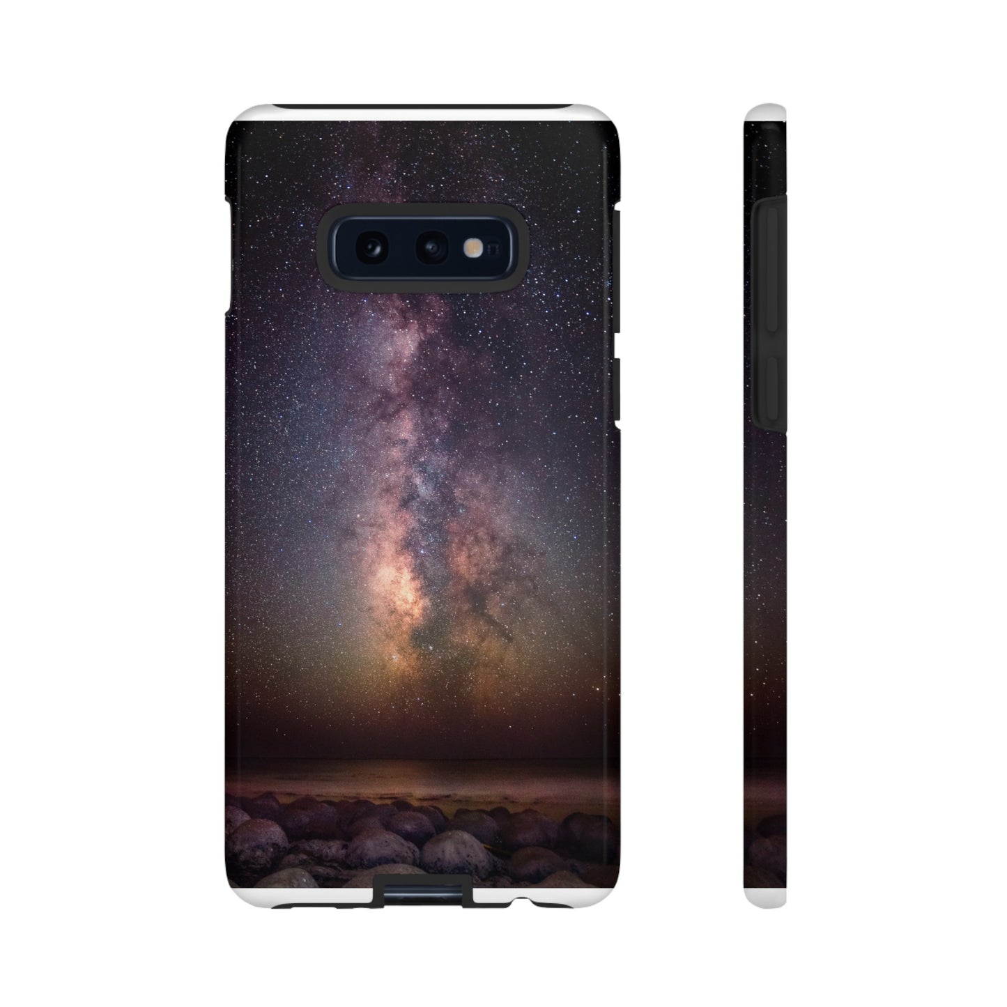 Milky Way Over Bowling Ball Beach - Phone Case