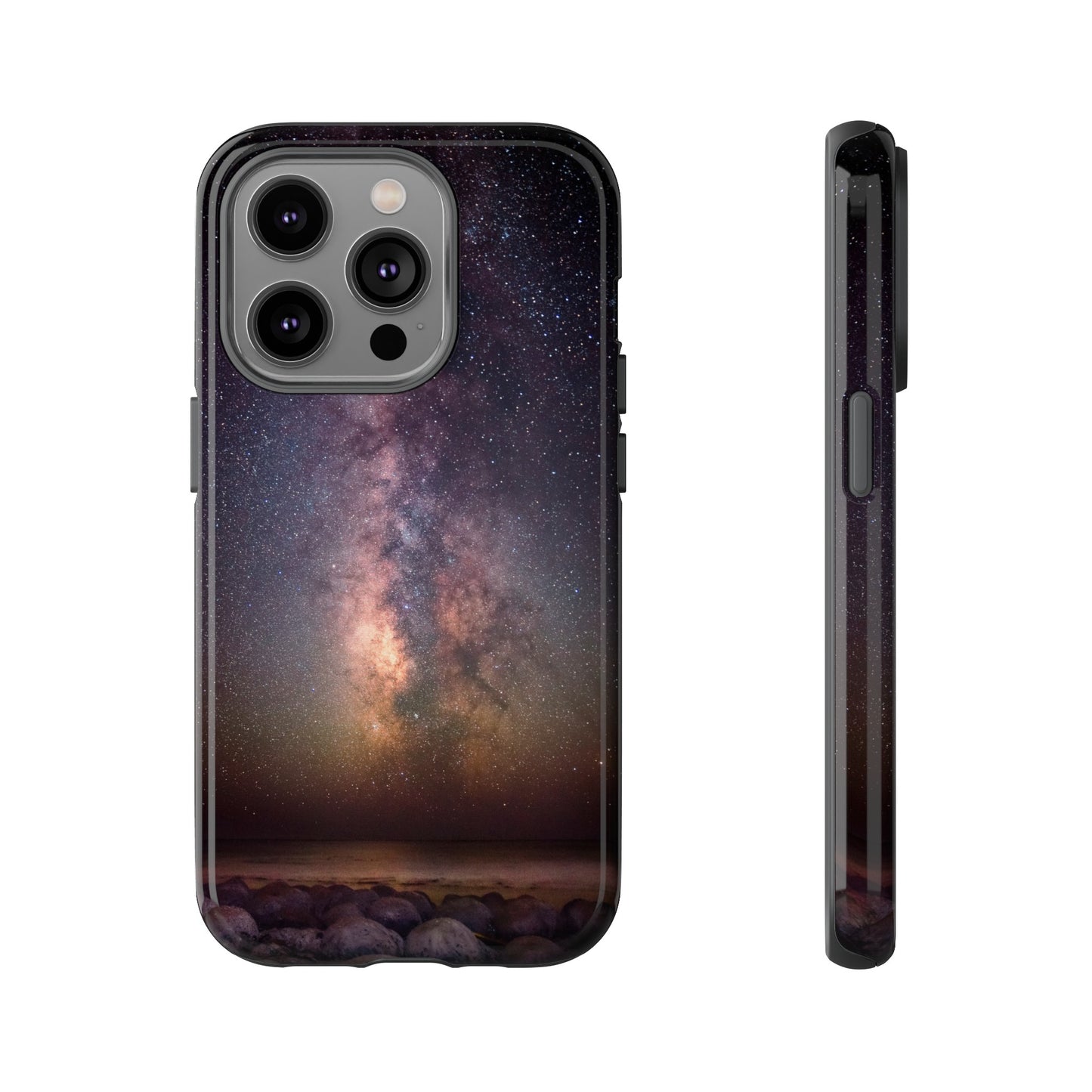 Milky Way Over Bowling Ball Beach - Phone Case