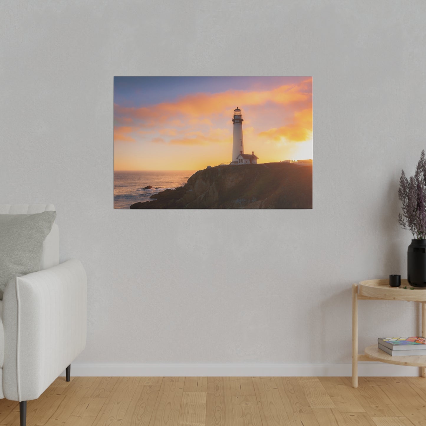 A Beacon Against the Sunset - Canvas