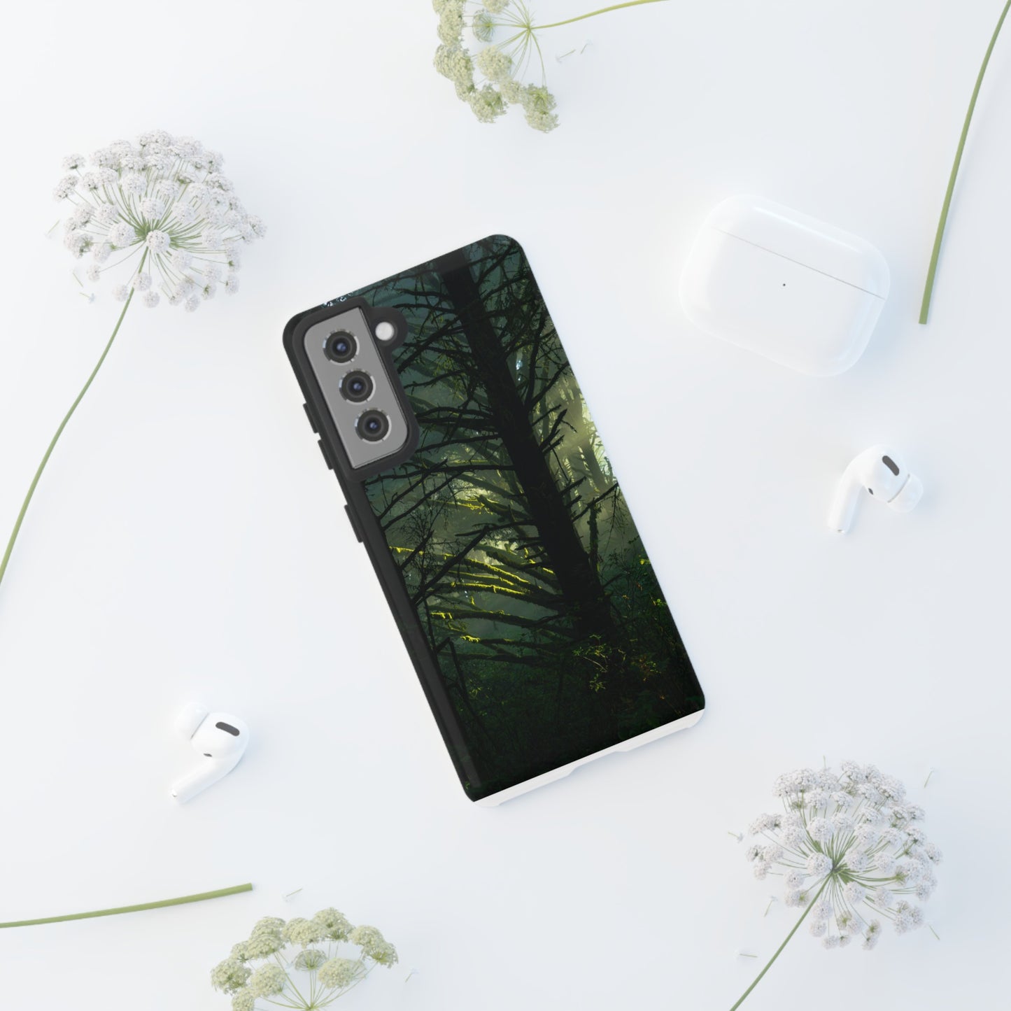 Forest Tapestry of Light and Shadow - Phone Case