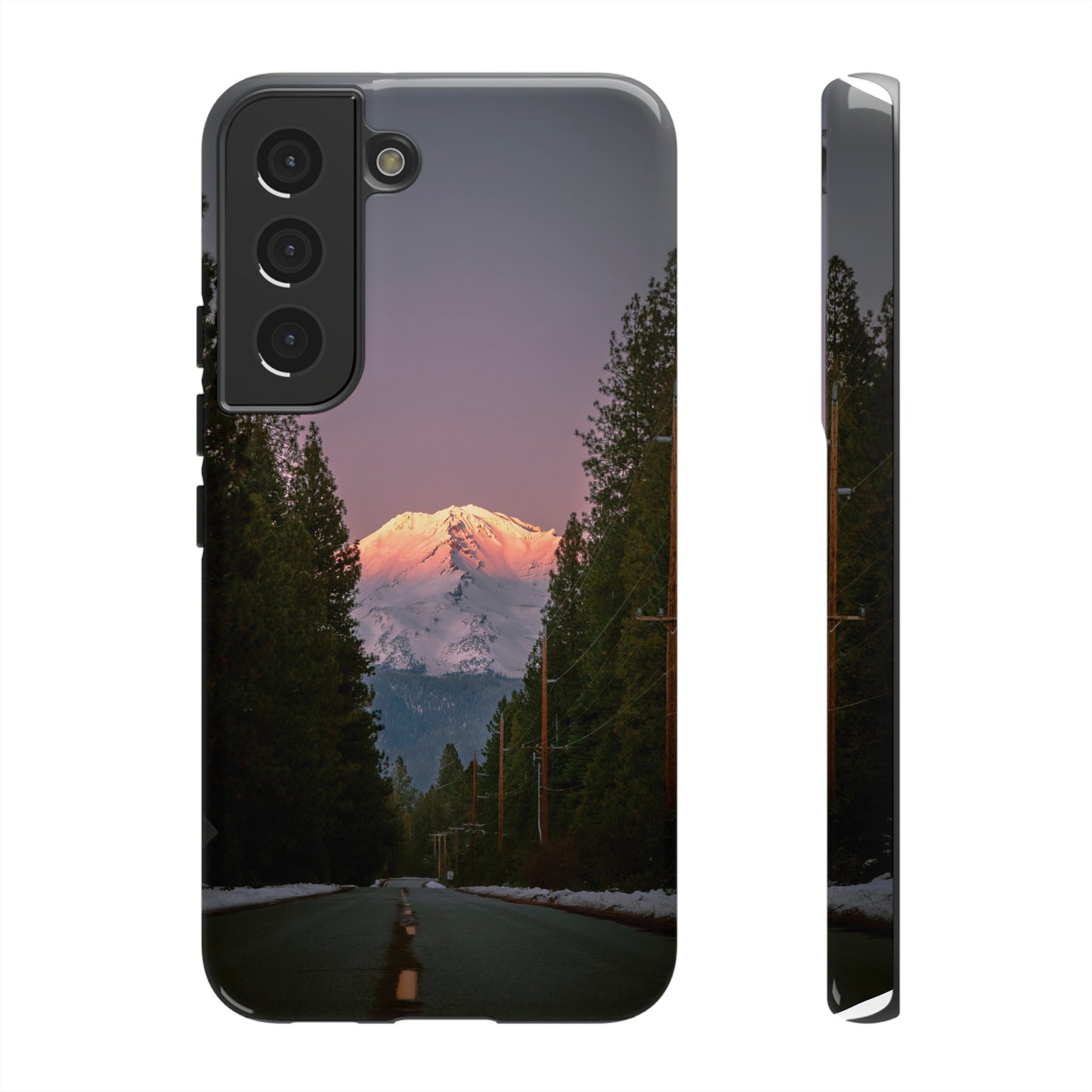 Setting Sun Over Mt. Shasta - Phone Case