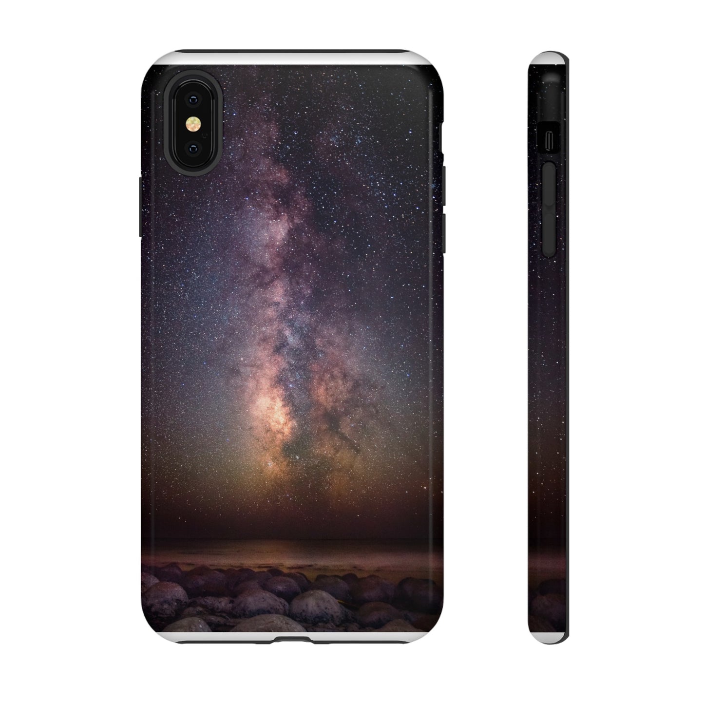 Milky Way Over Bowling Ball Beach - Phone Case