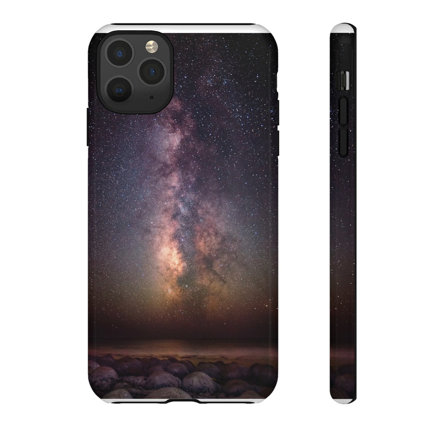 Milky Way Over Bowling Ball Beach - Phone Case