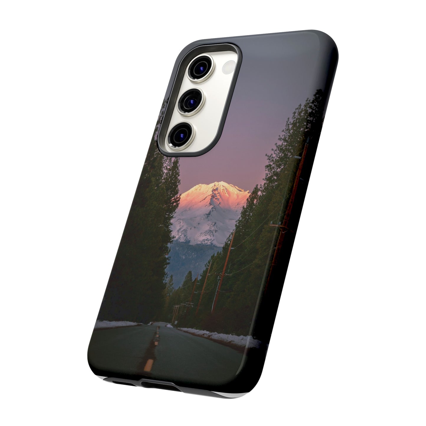 Setting Sun Over Mt. Shasta - Phone Case