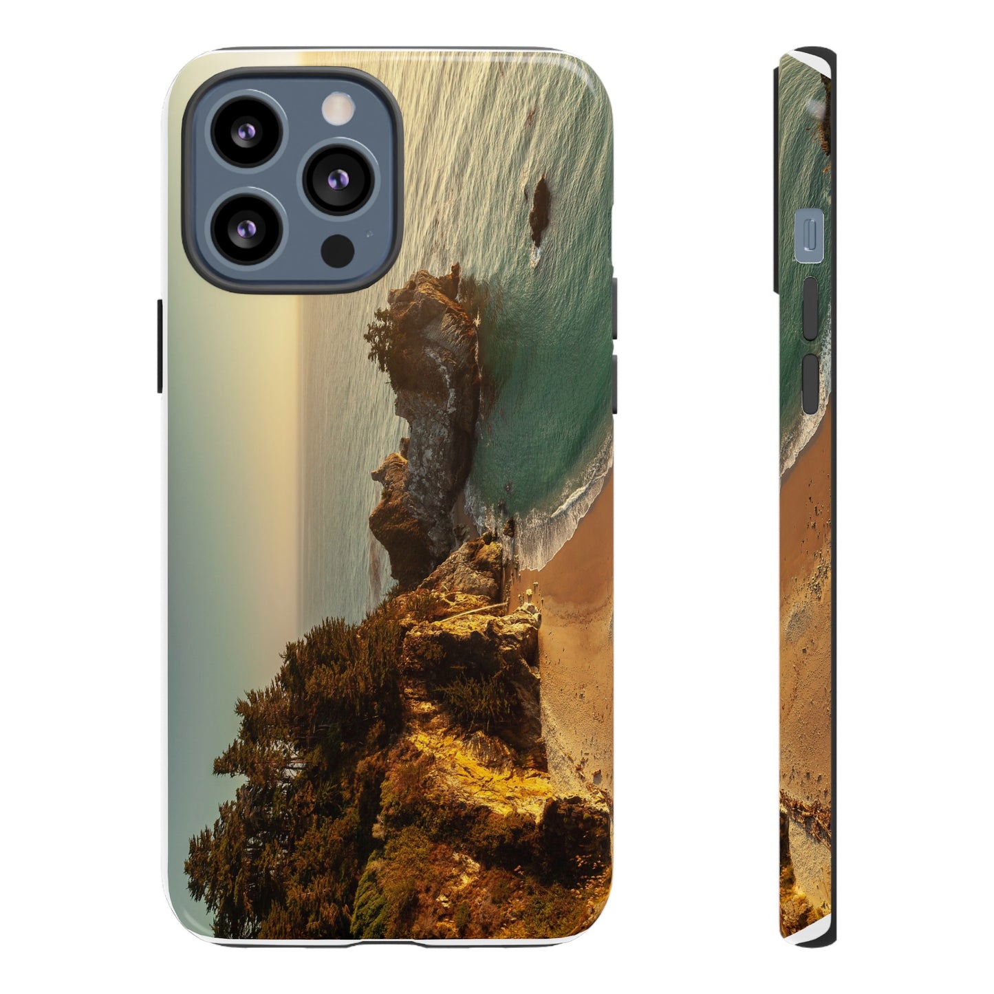 Golden Embrace: McWay Cove at Sunset - Phone Case