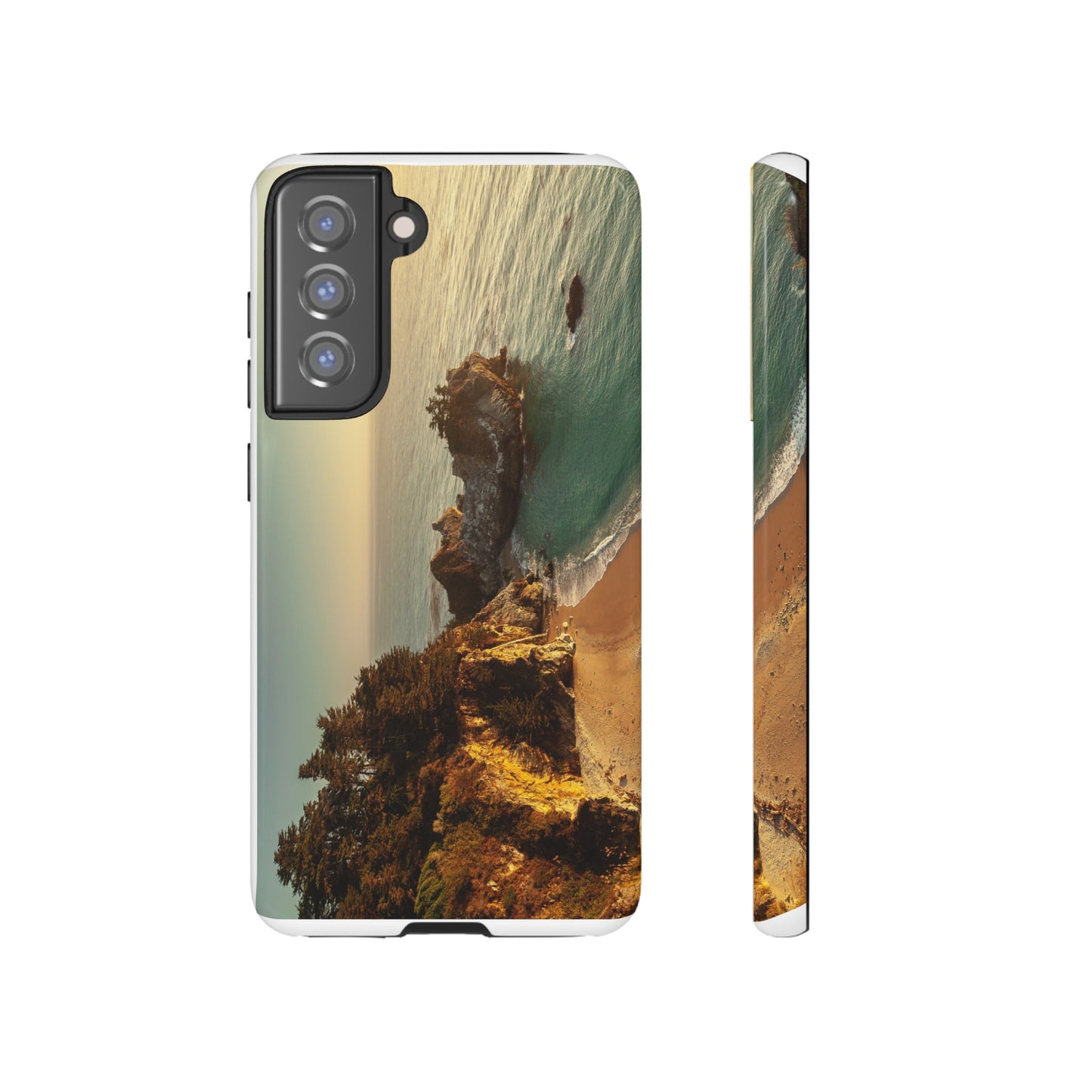 Golden Embrace: McWay Cove at Sunset - Phone Case