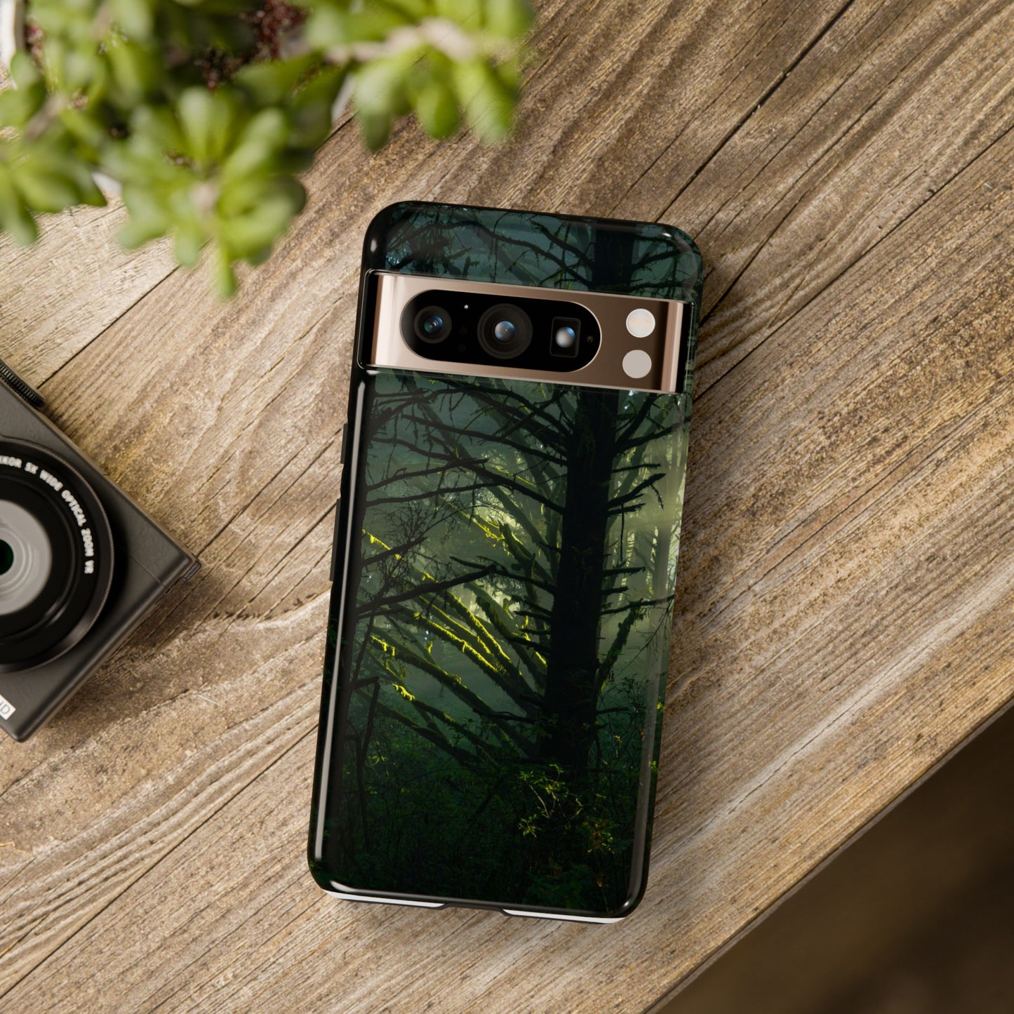 Forest Tapestry of Light and Shadow - Phone Case