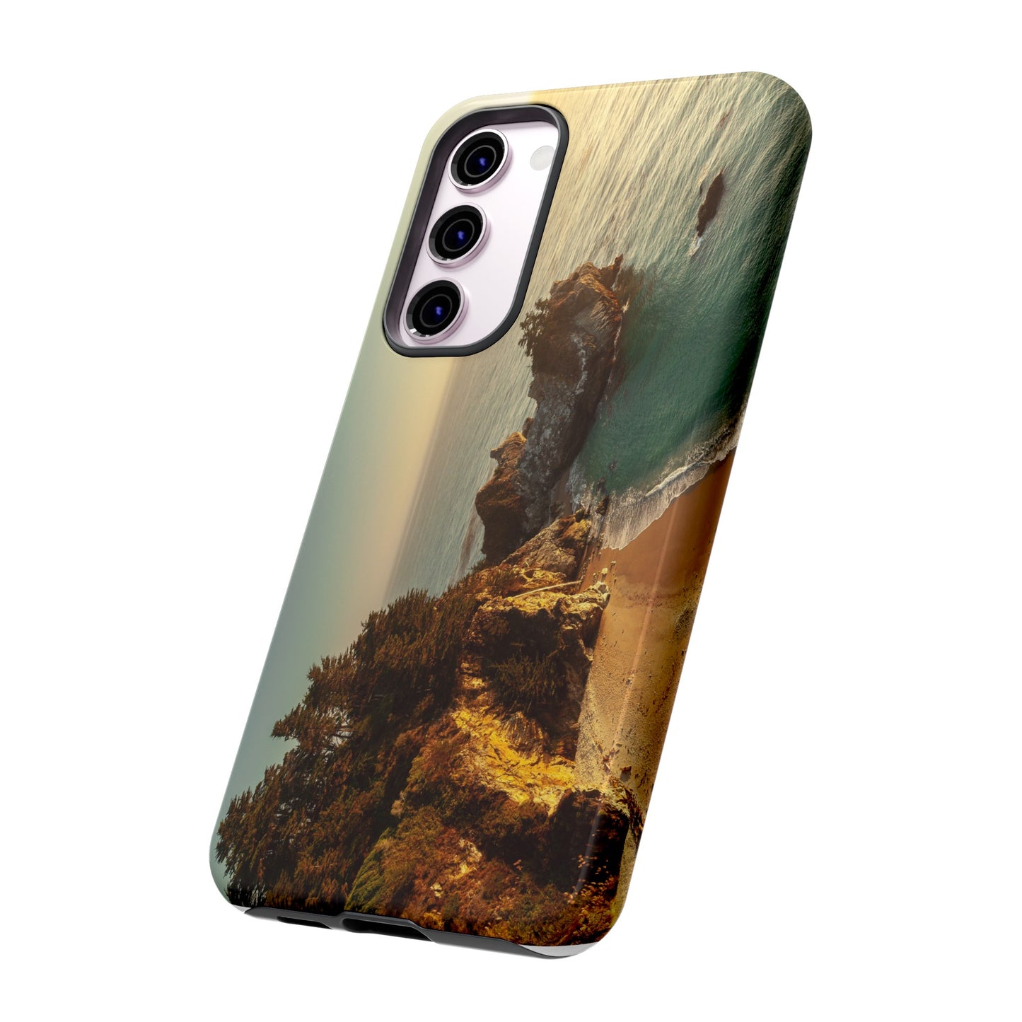 Golden Embrace: McWay Cove at Sunset - Phone Case