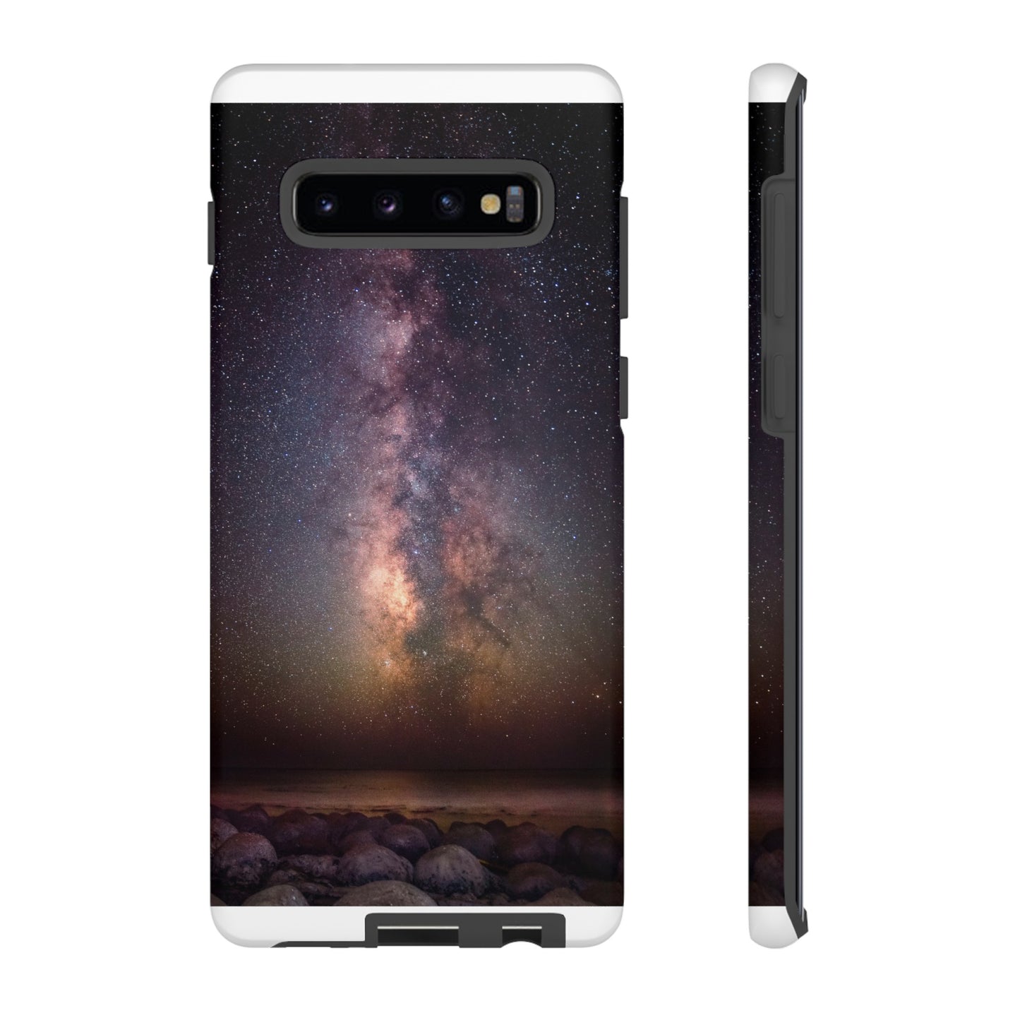 Milky Way Over Bowling Ball Beach - Phone Case