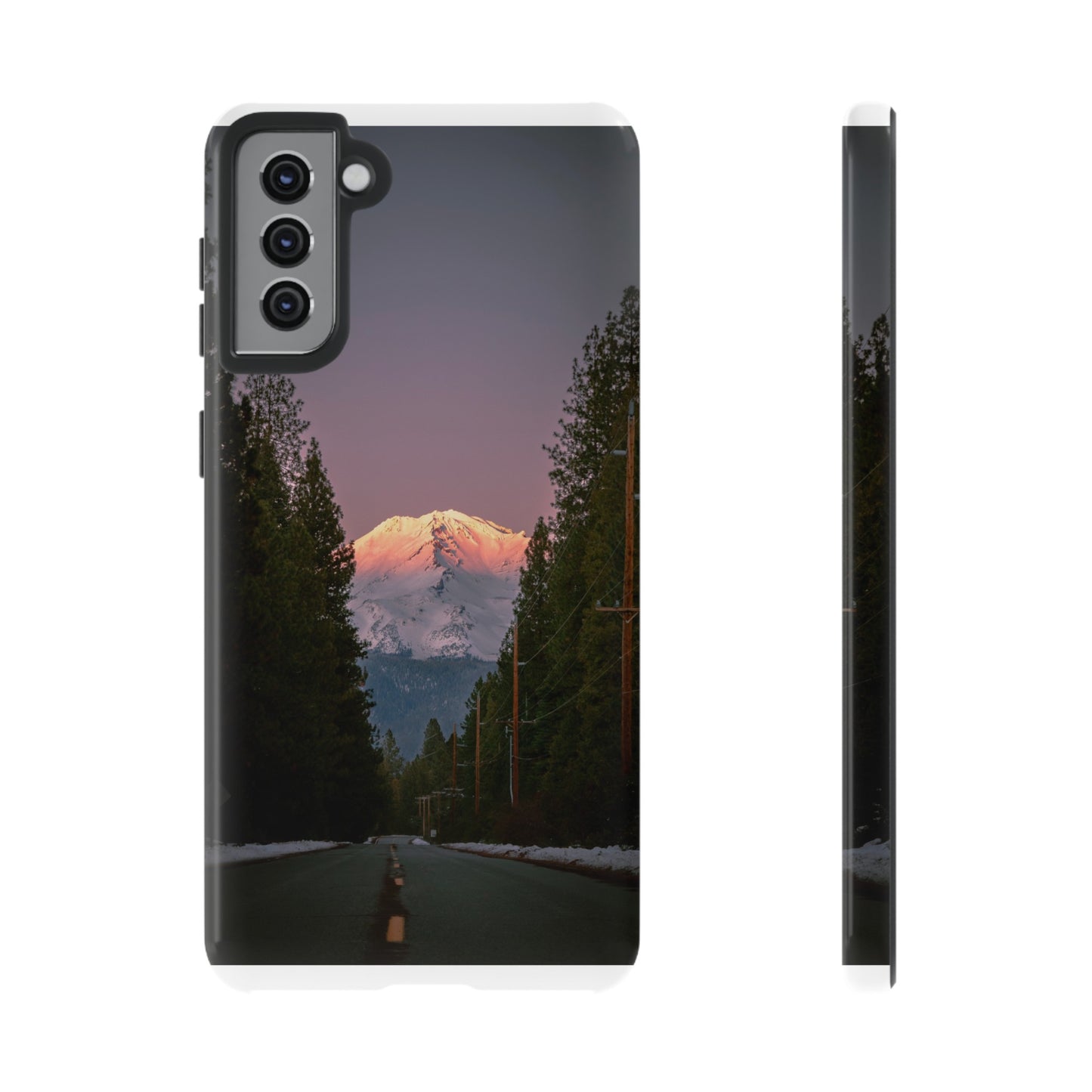 Setting Sun Over Mt. Shasta - Phone Case