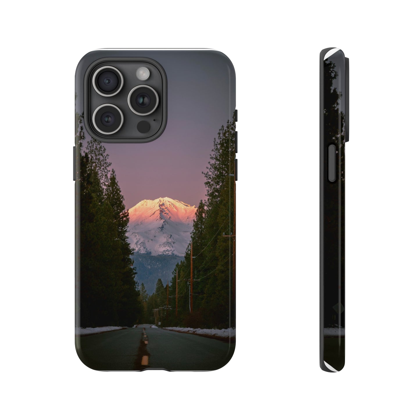 Setting Sun Over Mt. Shasta - Phone Case