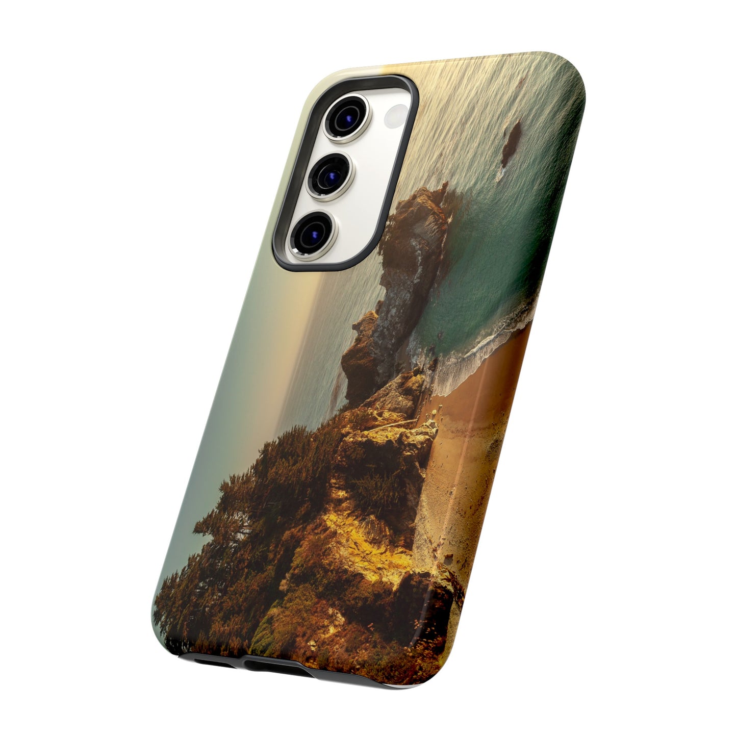 Golden Embrace: McWay Cove at Sunset - Phone Case